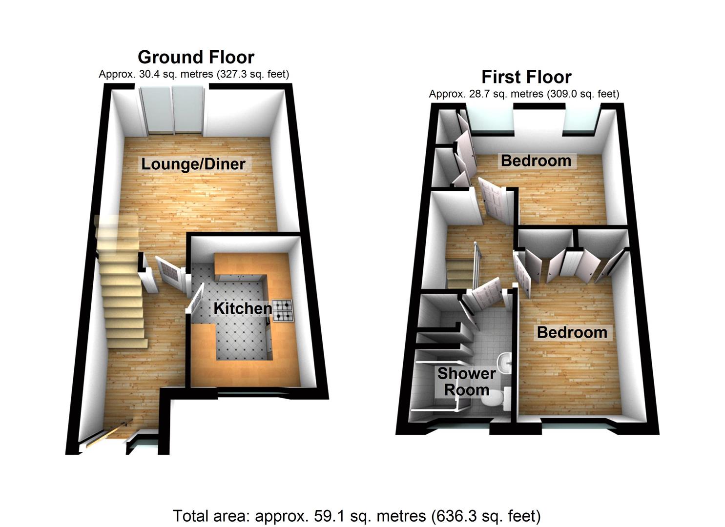 Kendal Gardens, Linslade, Leighton Buzzard LU7, 2 bedroom terraced