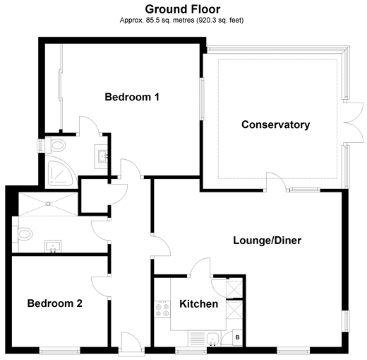 2 Bedrooms Semi-detached bungalow for sale in Crofters Close, Redhill, Surrey RH1