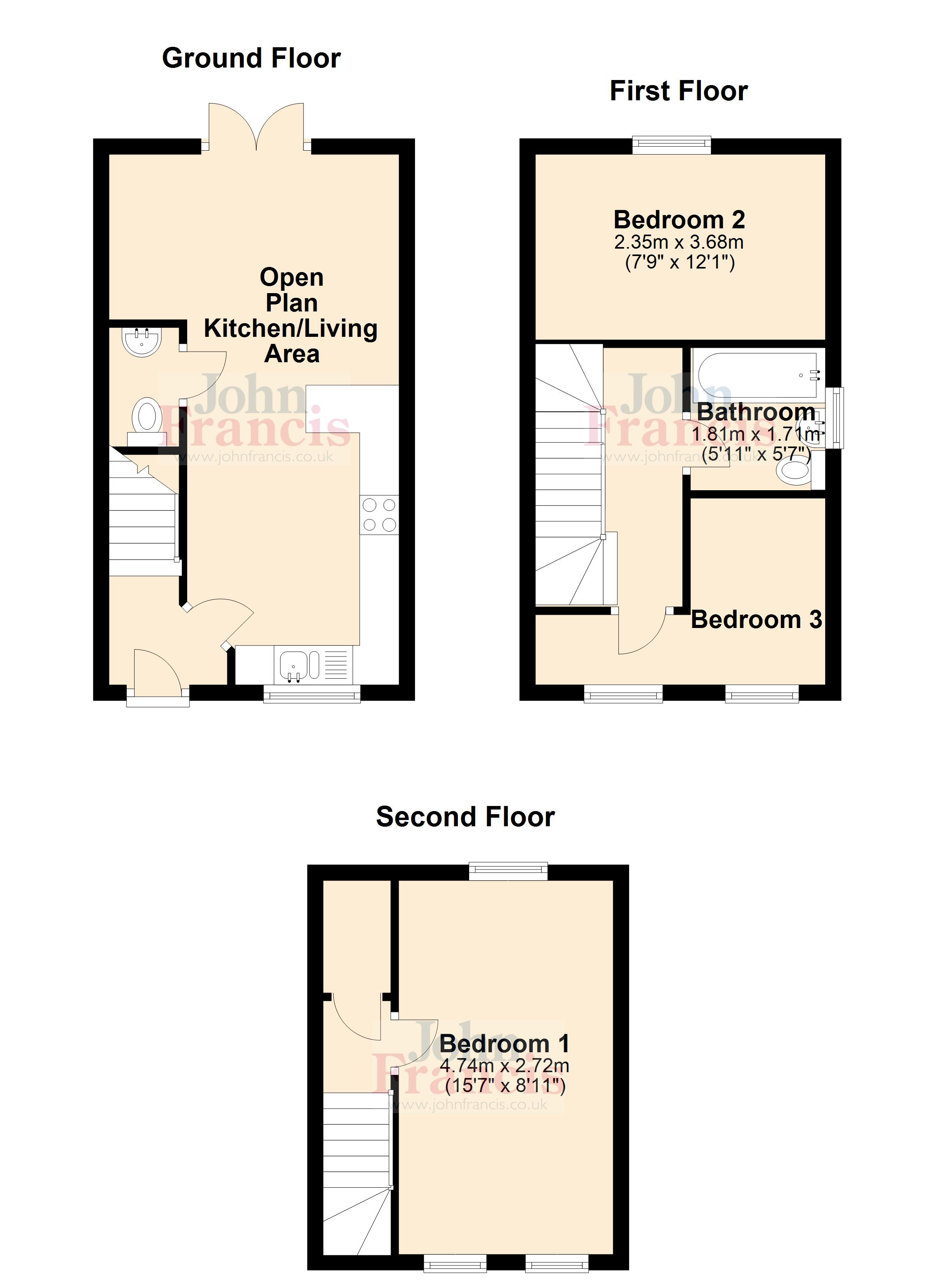 Maes Pedr, Travellers Rest, Carmarthen SA31, 3 bedroom semidetached