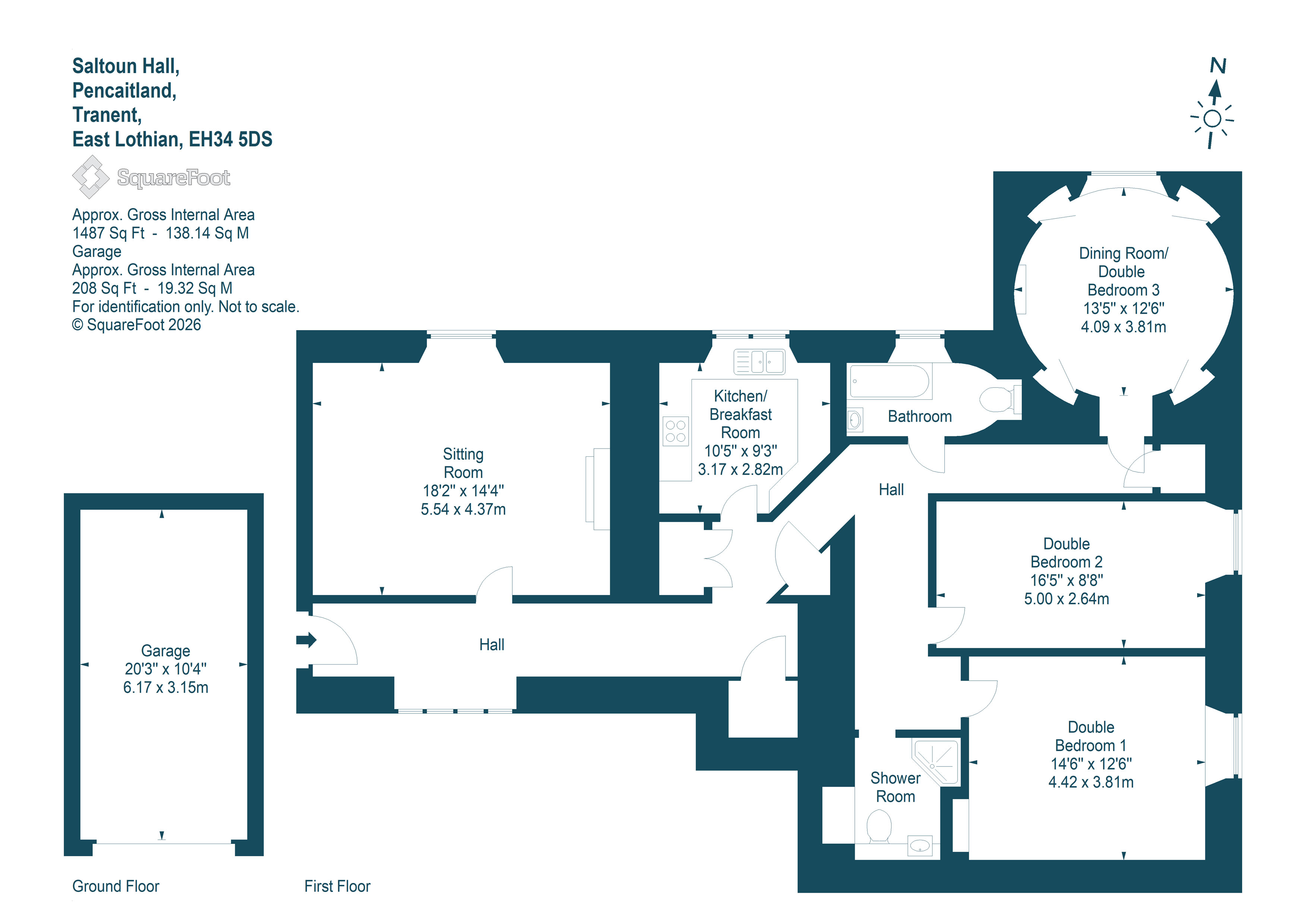 Flat G, Saltoun Hall, Pencaitland floorplan