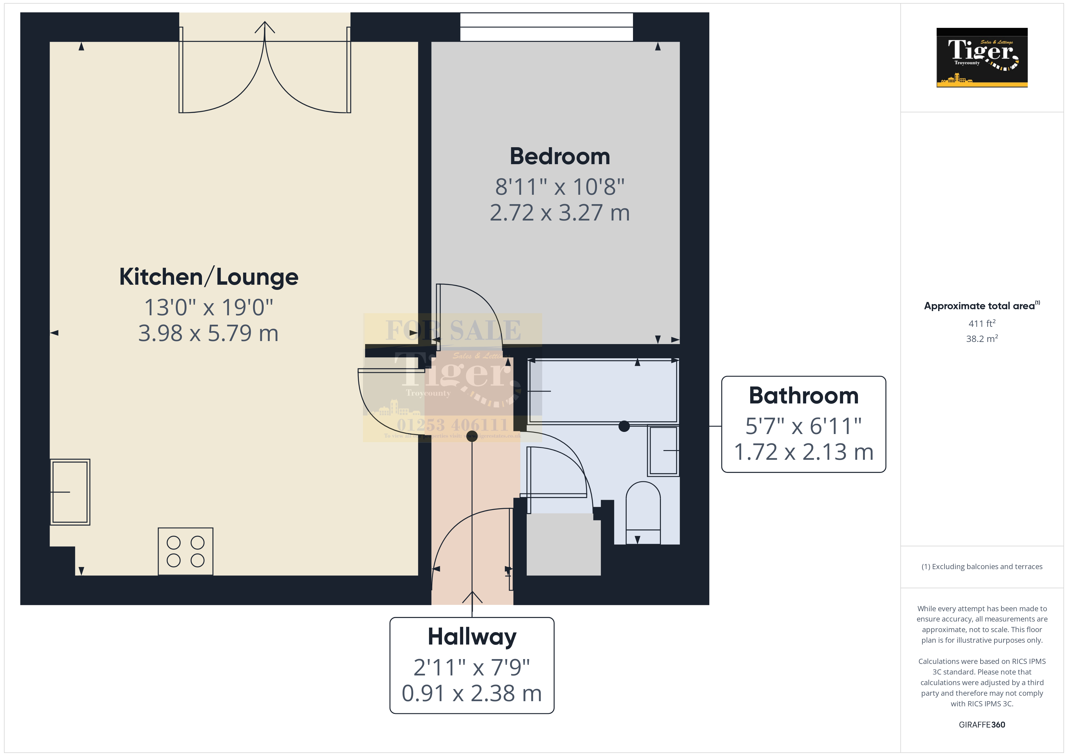 4 Kayley House, New Hall Lane, Preston floorplan
