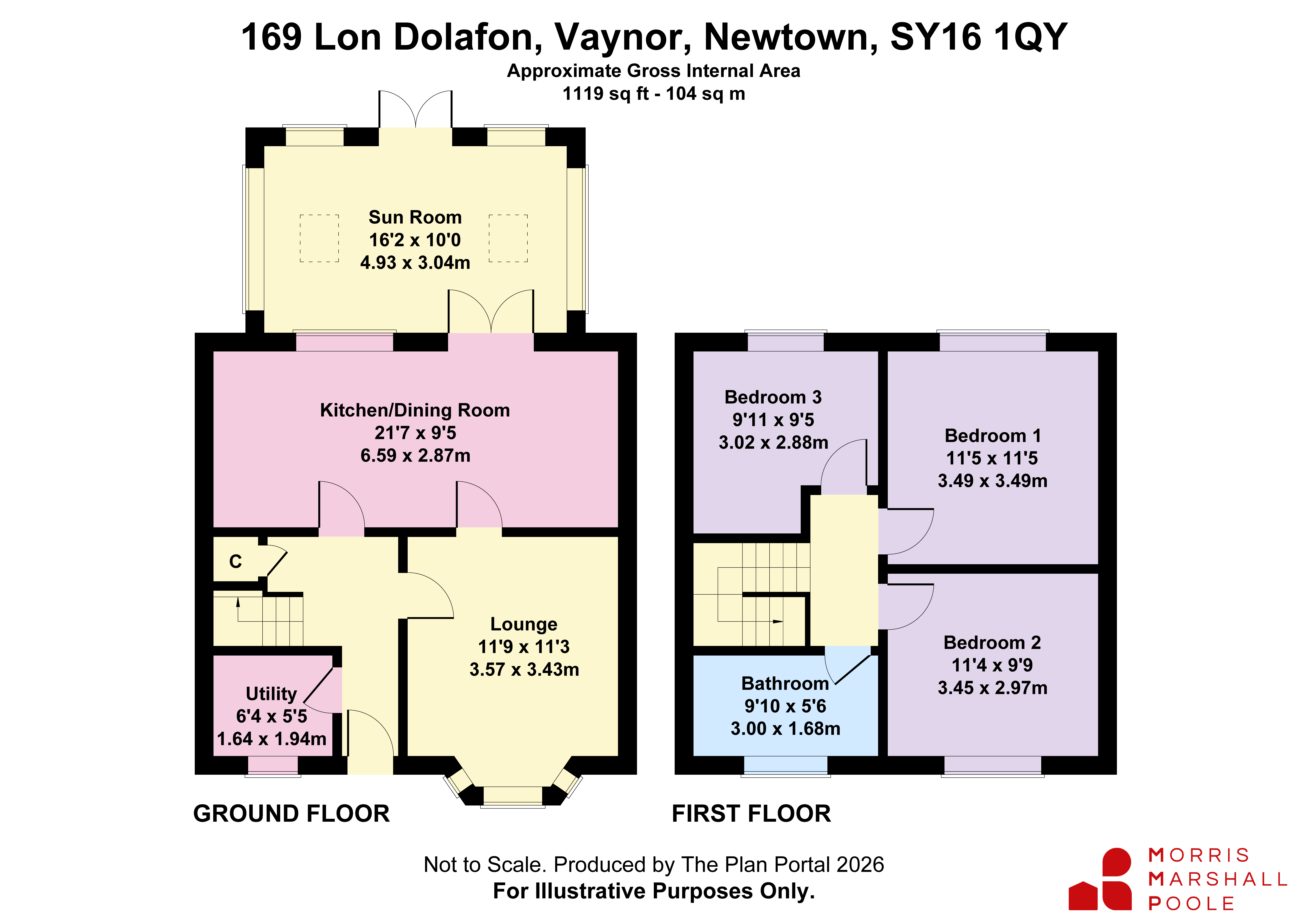 169, Lon Dolafon, Newtown floorplan