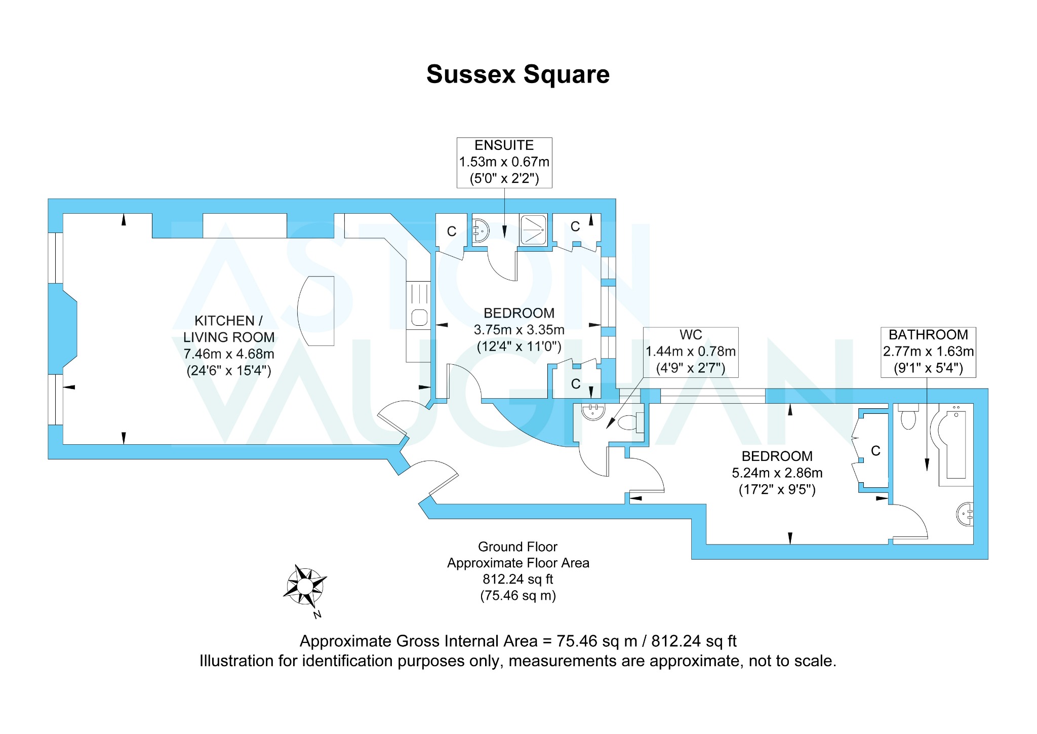Flat 1, 5-6 Sussex Square, East Sussex floorplan