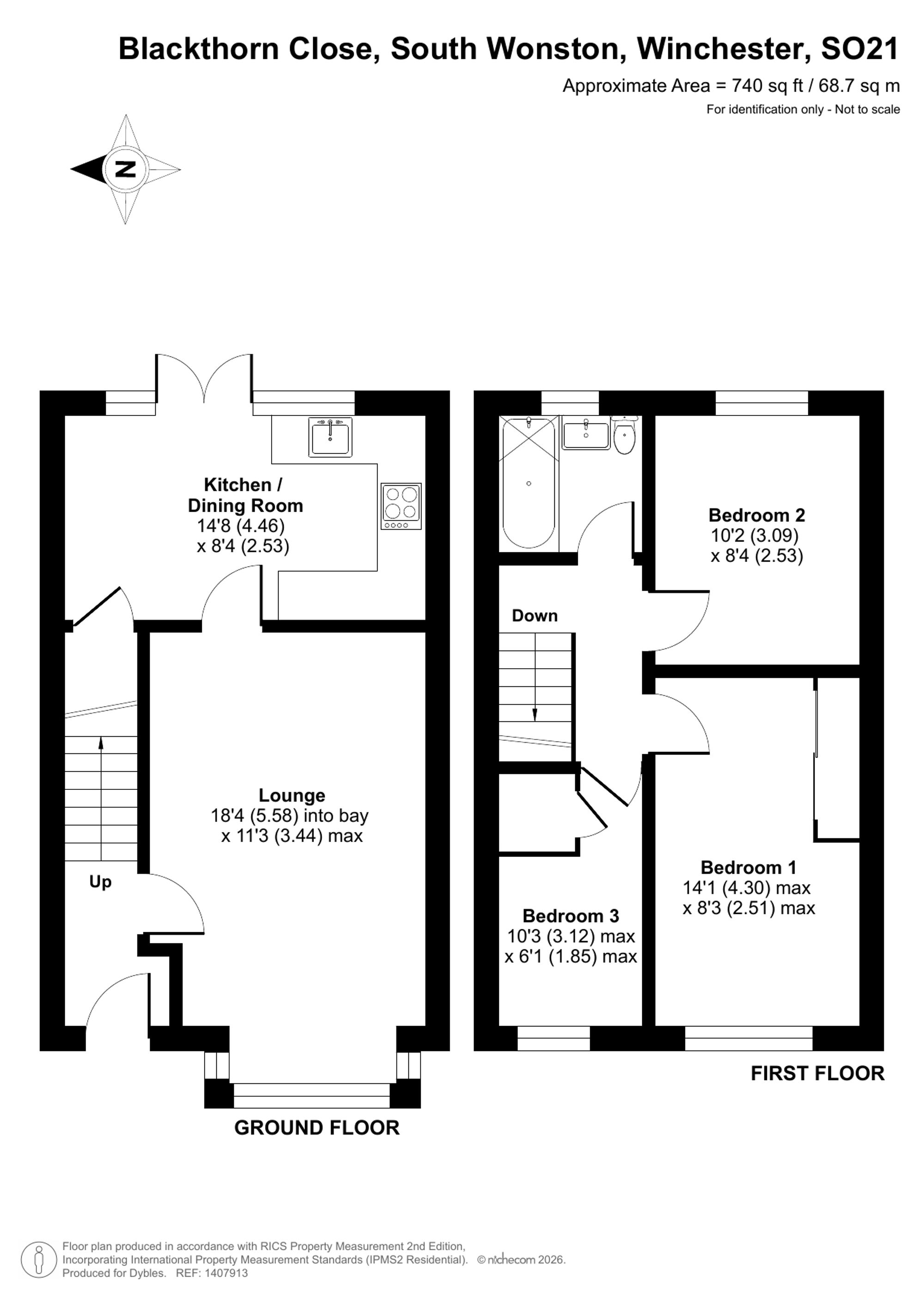 30 Blackthorn Close, Winchester floorplan