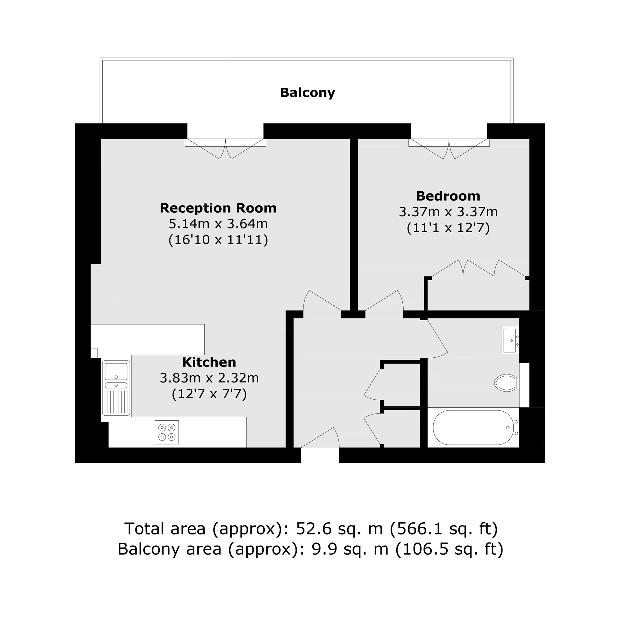 105, Butlers & Colonial Wharf, London floorplan