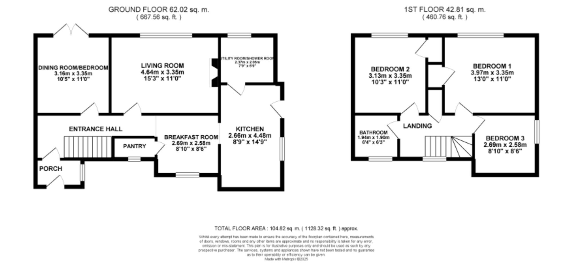 55 Greenfields, Stafford floorplan
