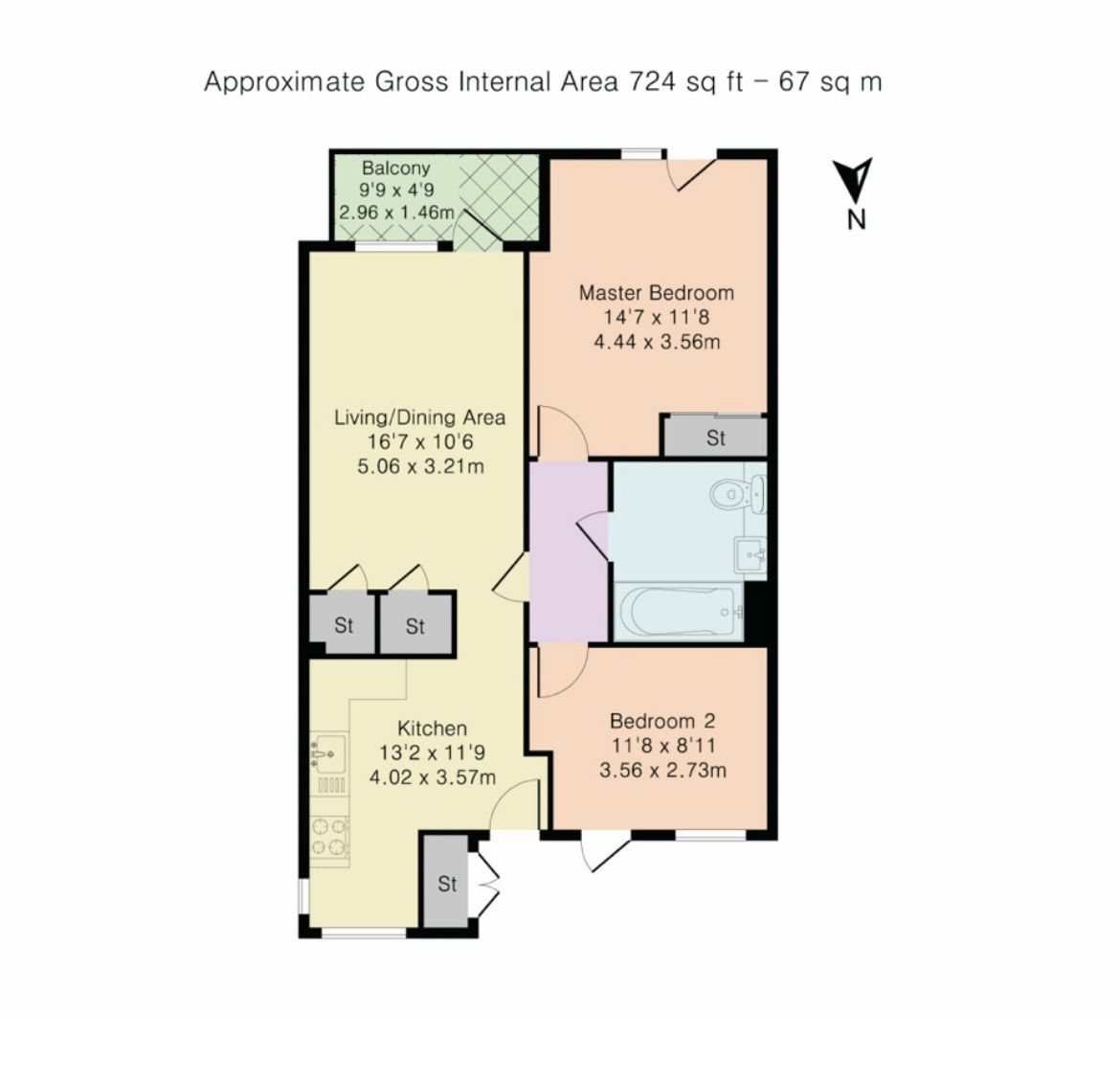 Flat 105, Pioneer Court, London floorplan