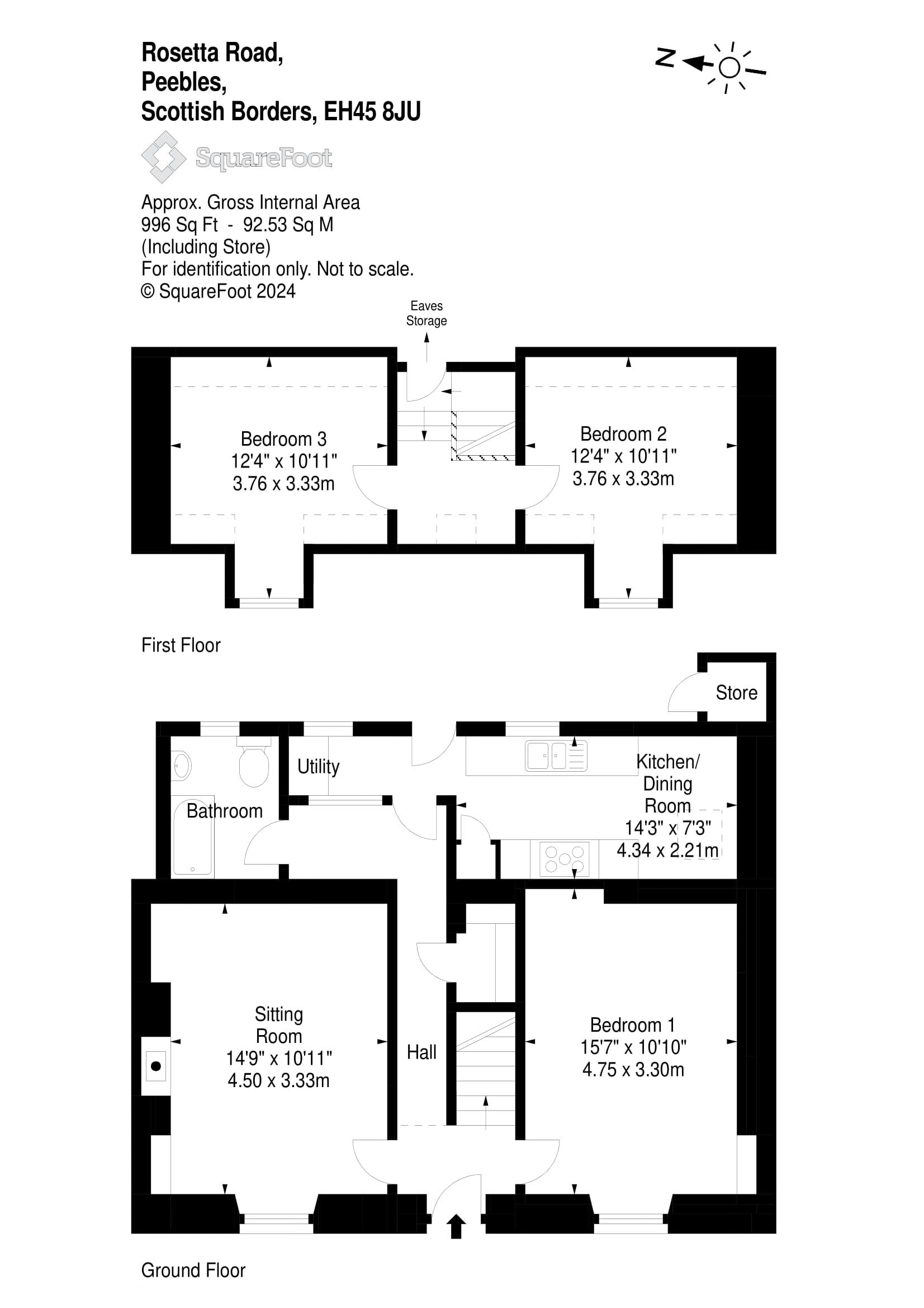 Rosebud Cottage, 12, Rosetta Road, Peebles floorplan