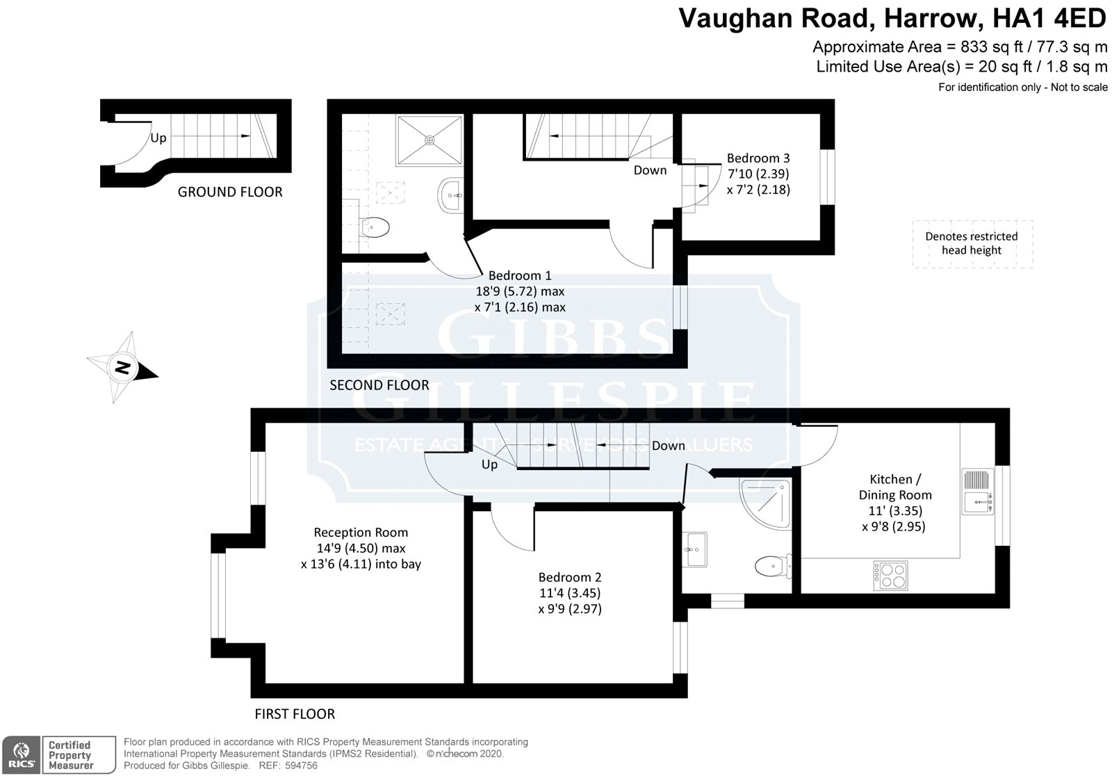 Flat 2, 68, Vaughan Road, Harrow floorplan
