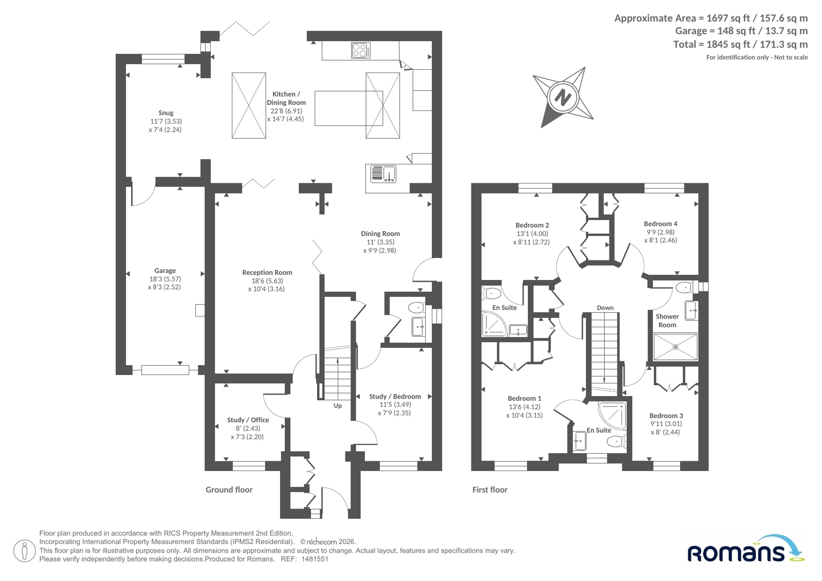 55, Moorhen Drive, Reading floorplan