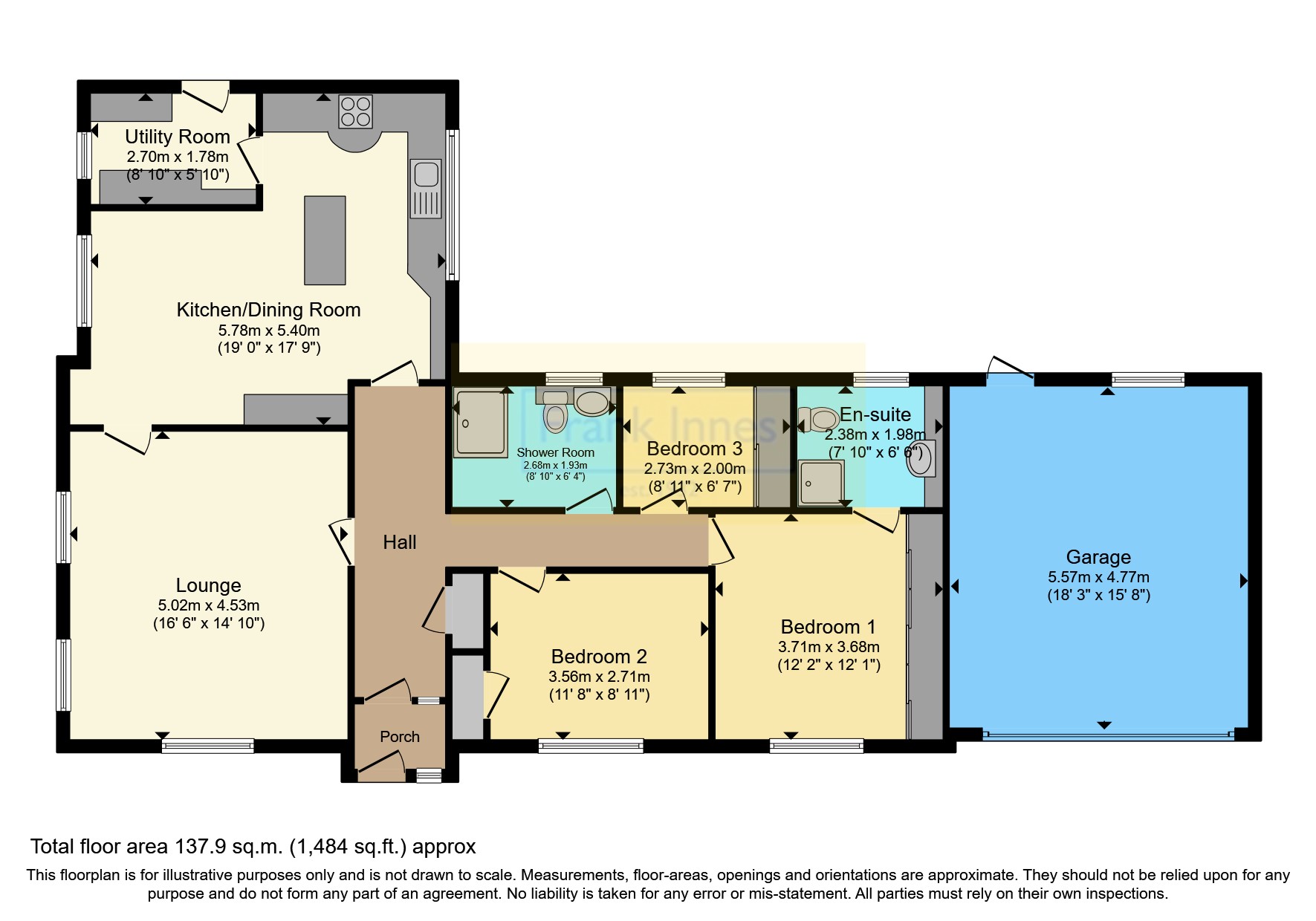 Pavilion Gardens, New Houghton, Mansfield, Derbyshire NG19, 3 bedroom