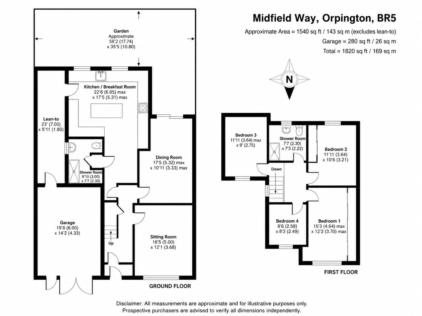 20, Midfield Way, Orpington floorplan