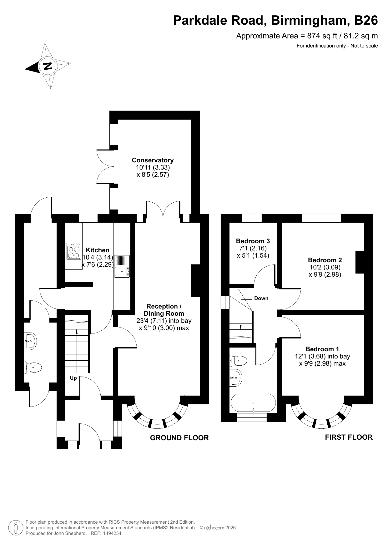 85, Parkdale Road, Birmingham floorplan