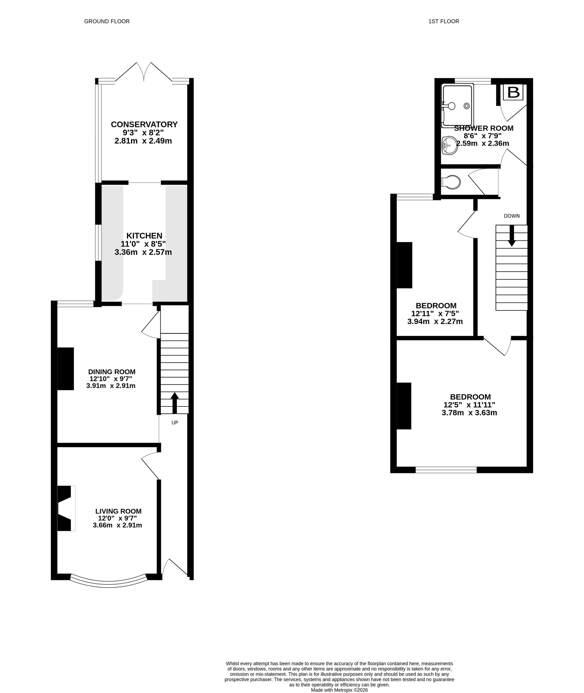 12 Adair Road, Southsea floorplan