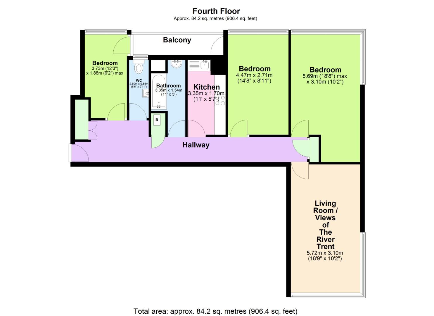 44, Harvard House,, Wilford Lane, Nottingham floorplan