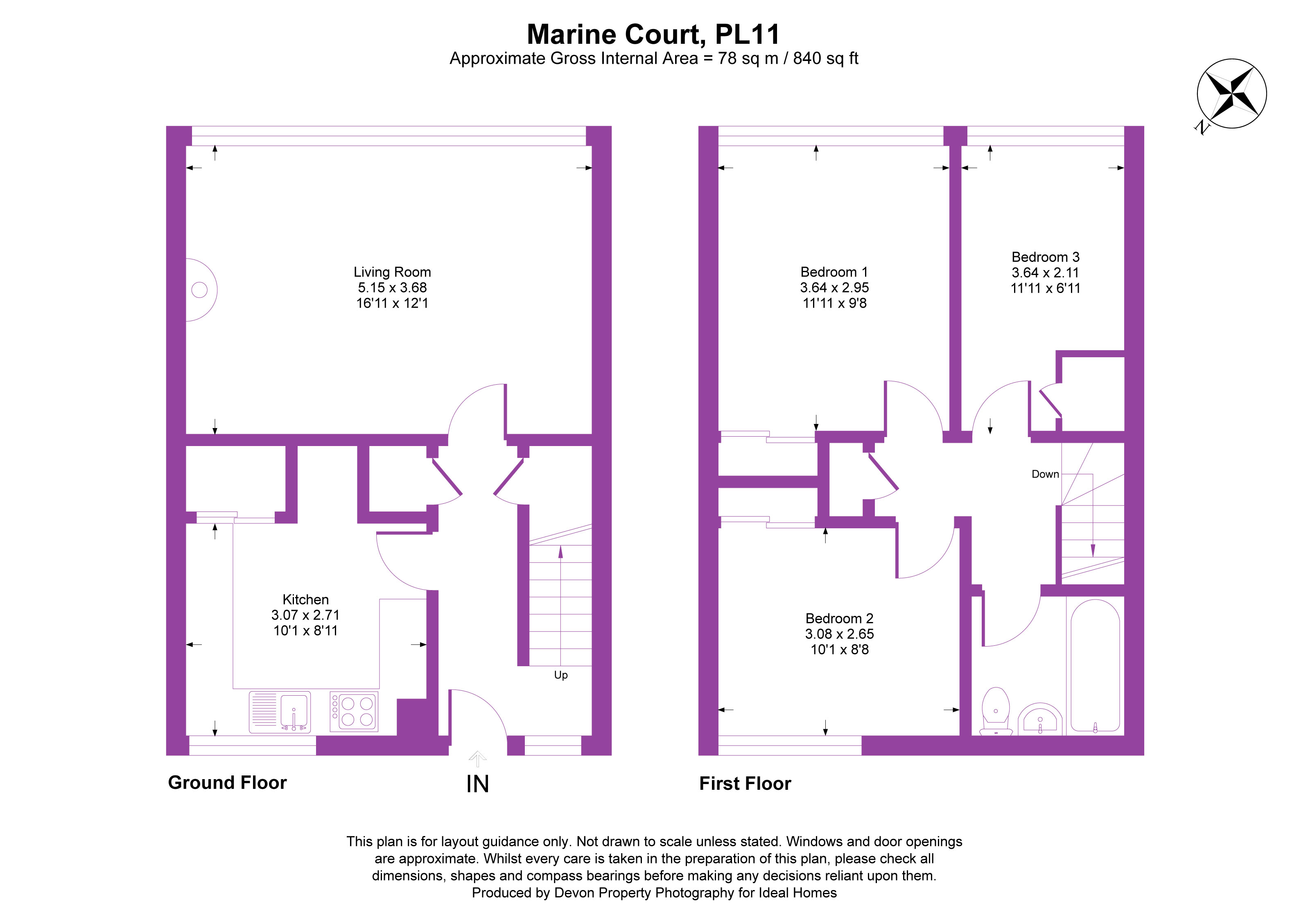 9, Marine Court, Cornwall floorplan