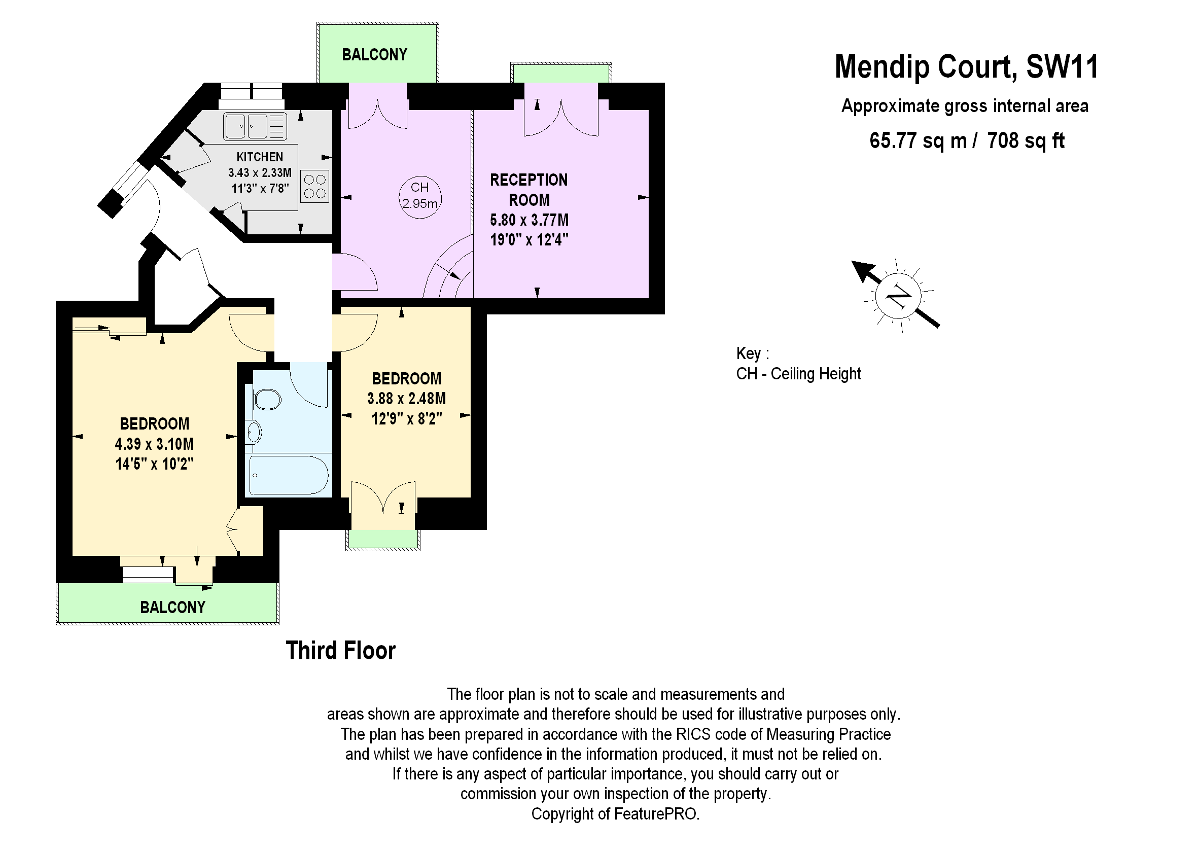 2 Bedrooms Flat for sale in Mendip Court, Chatfield Road, London SW11