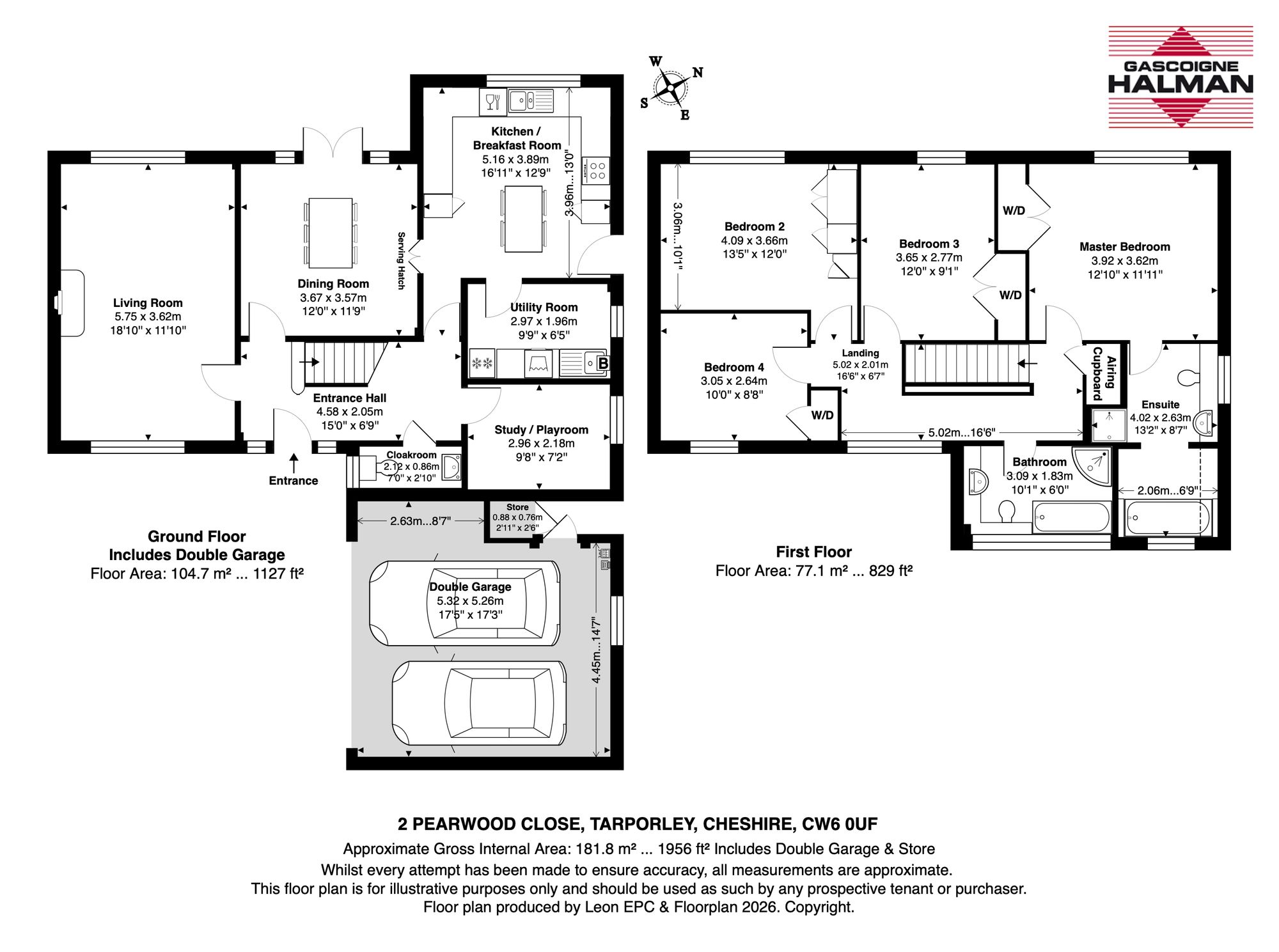 2 Pearwood Close, Tarporley floorplan