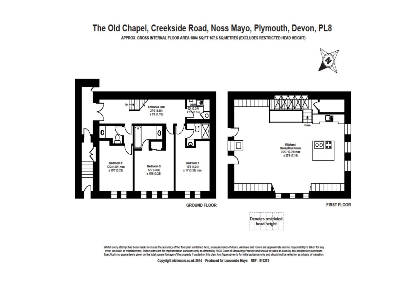The Old Chapel, Creekside Road, Noss Mayo floorplan