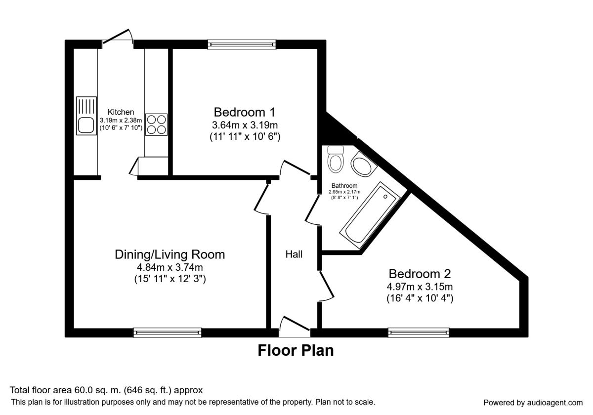 2 Bedrooms Flat to rent in Greengage, Manchester M13