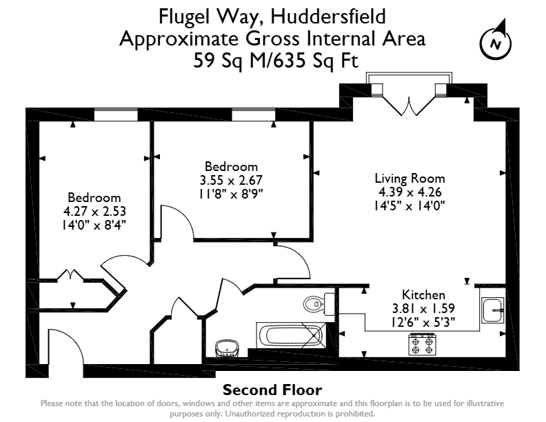 Flugel Way, Huddersfield floorplan
