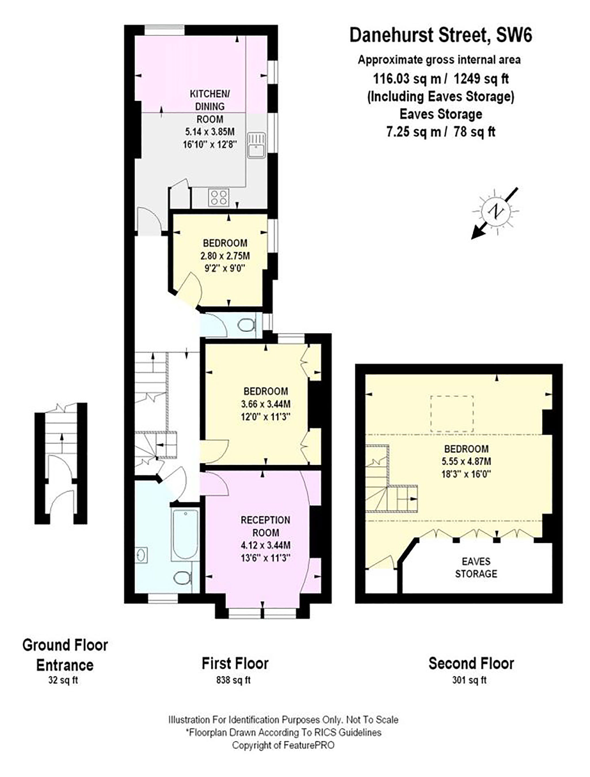 3 Bedrooms Maisonette to rent in Danehurst Street, London SW6