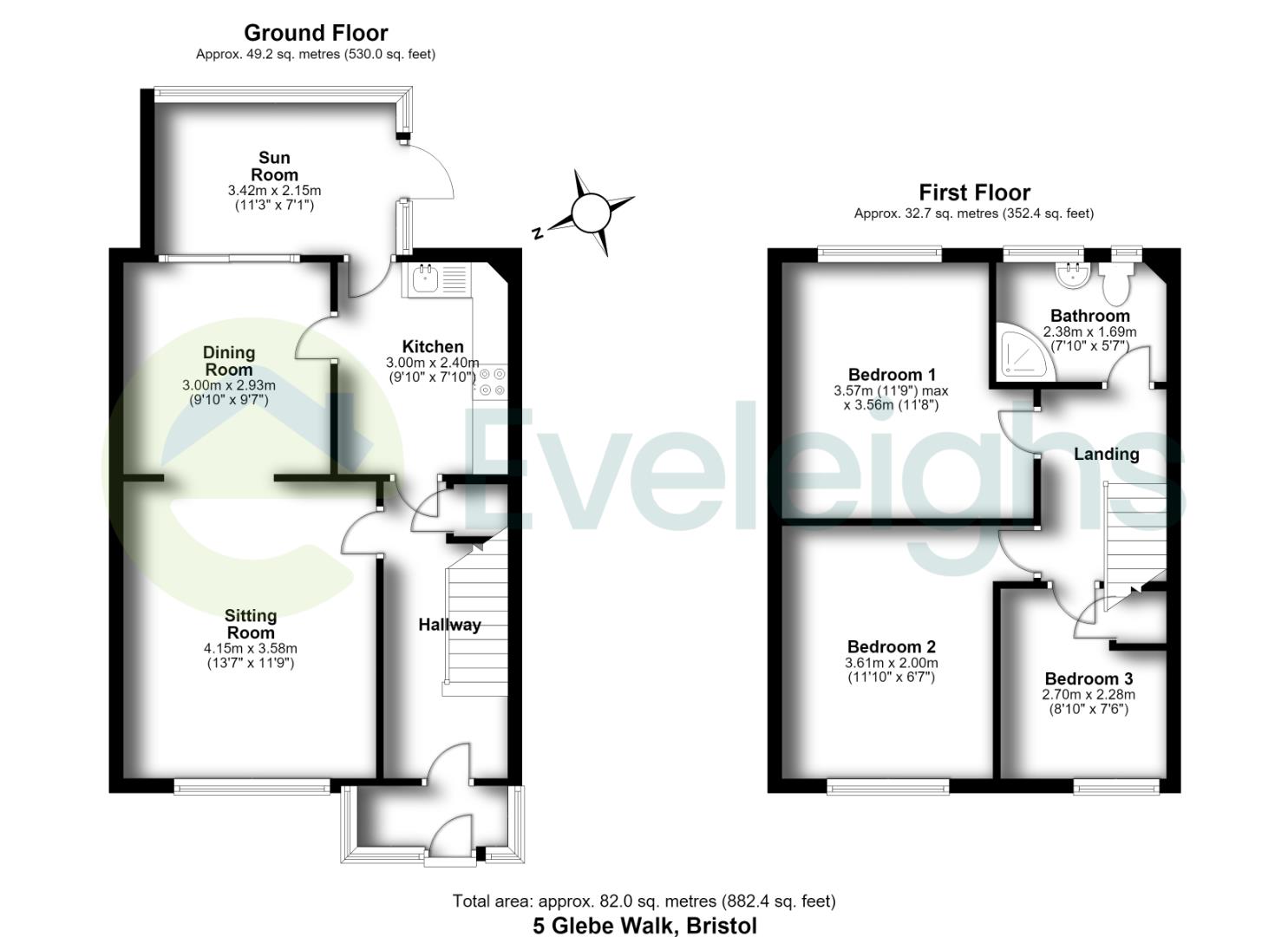 5, Glebe Walk, Bristol floorplan