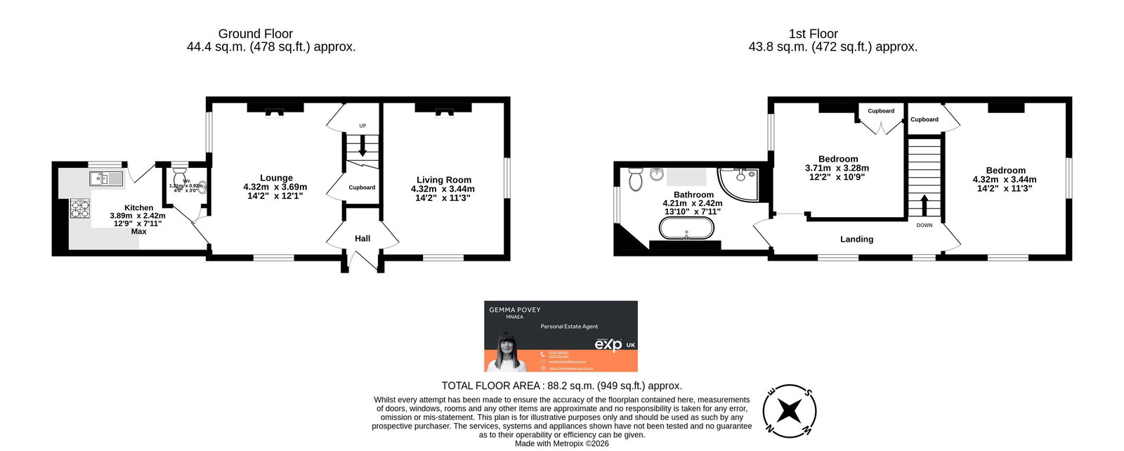 1, Station Terrace, Station Road, Gilwern, Abergavenny, Monmouthshire, NP7 0HN floorplan