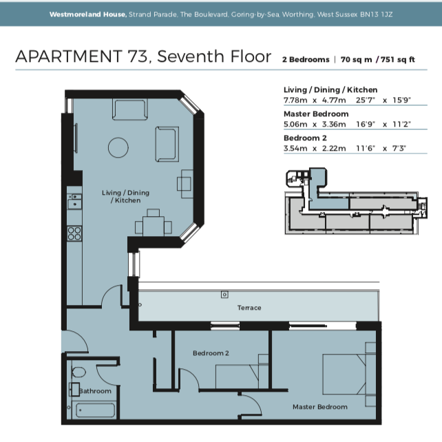 2 Bedrooms Flat for sale in Strand Parade, The Boulevard, Worthing BN13