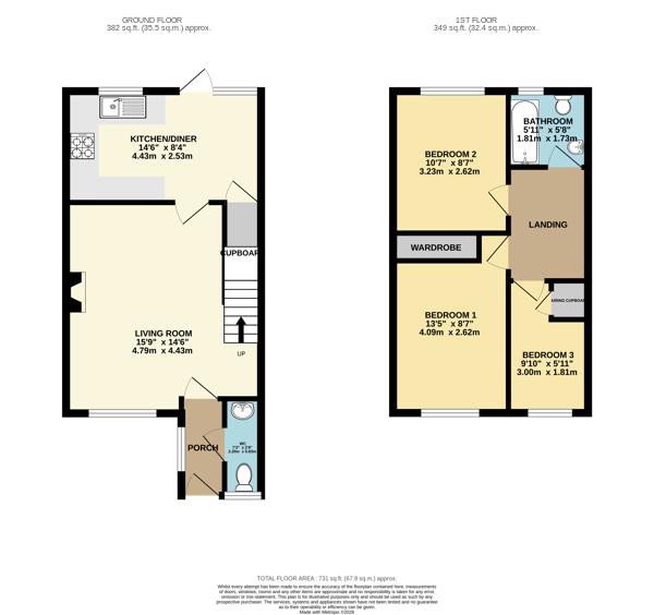 41, Powlesland Road, Exeter floorplan