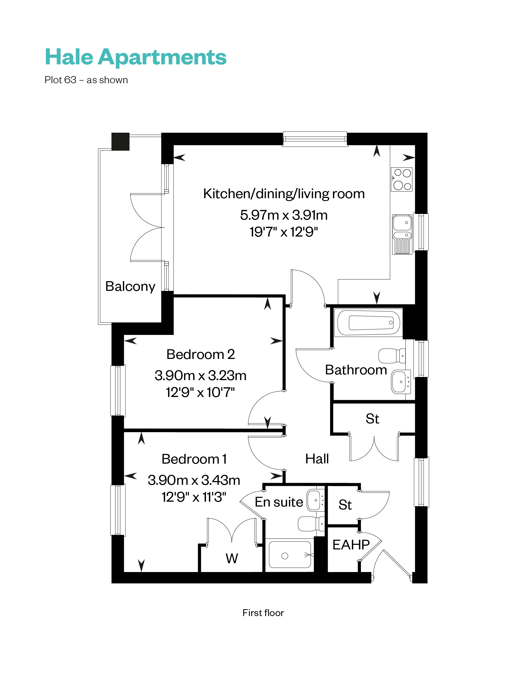 63, 1, Kendale Road, Waterbeach, Cb25 9Qs floorplan