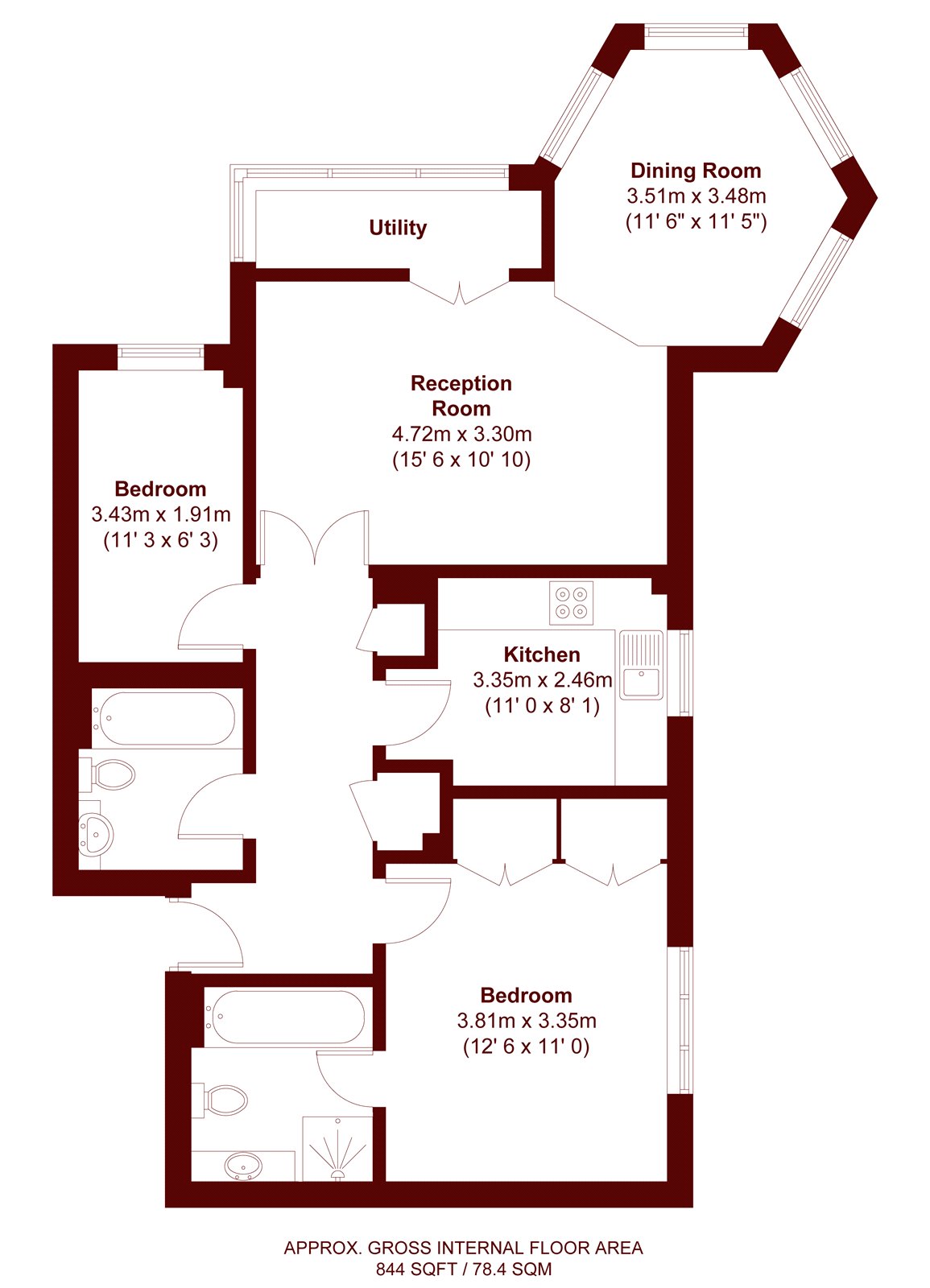 3, Gilbert House, London floorplan