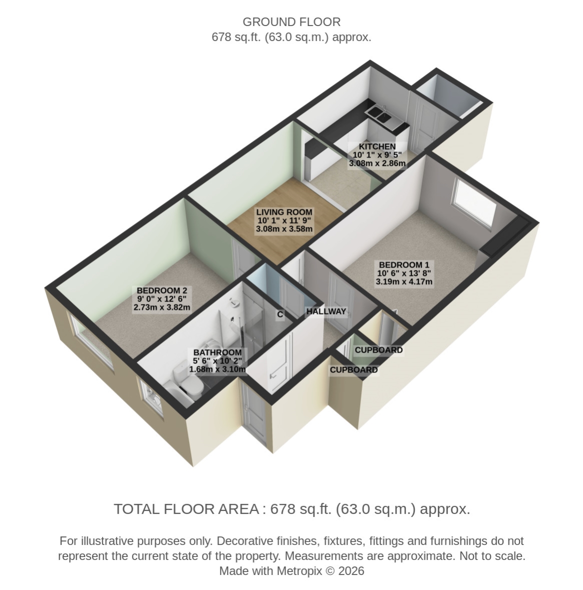 Flat 1, 372 Old Shoreham Road, Hove floorplan