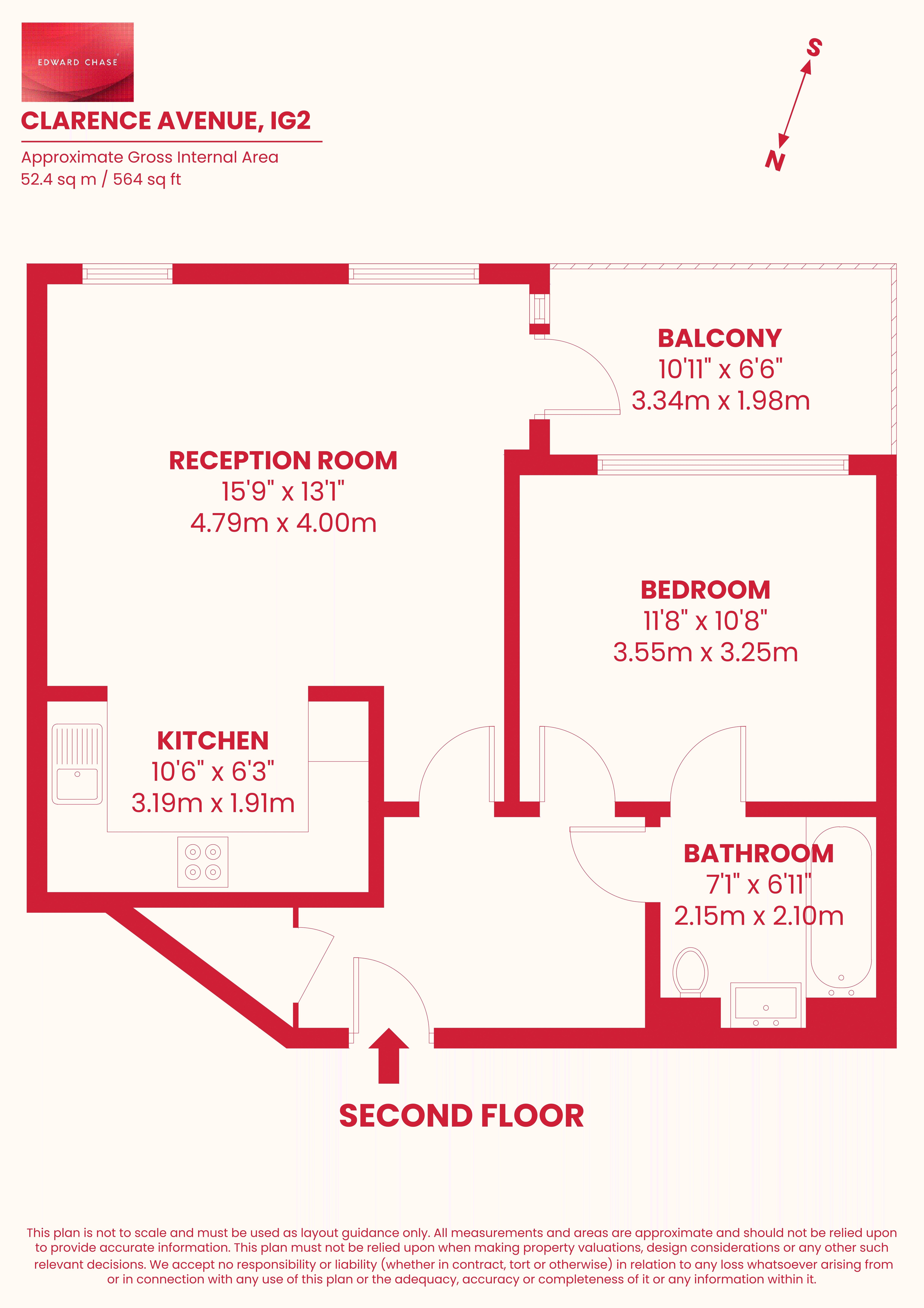 11, 53 Clarence Avenue, Ilford floorplan