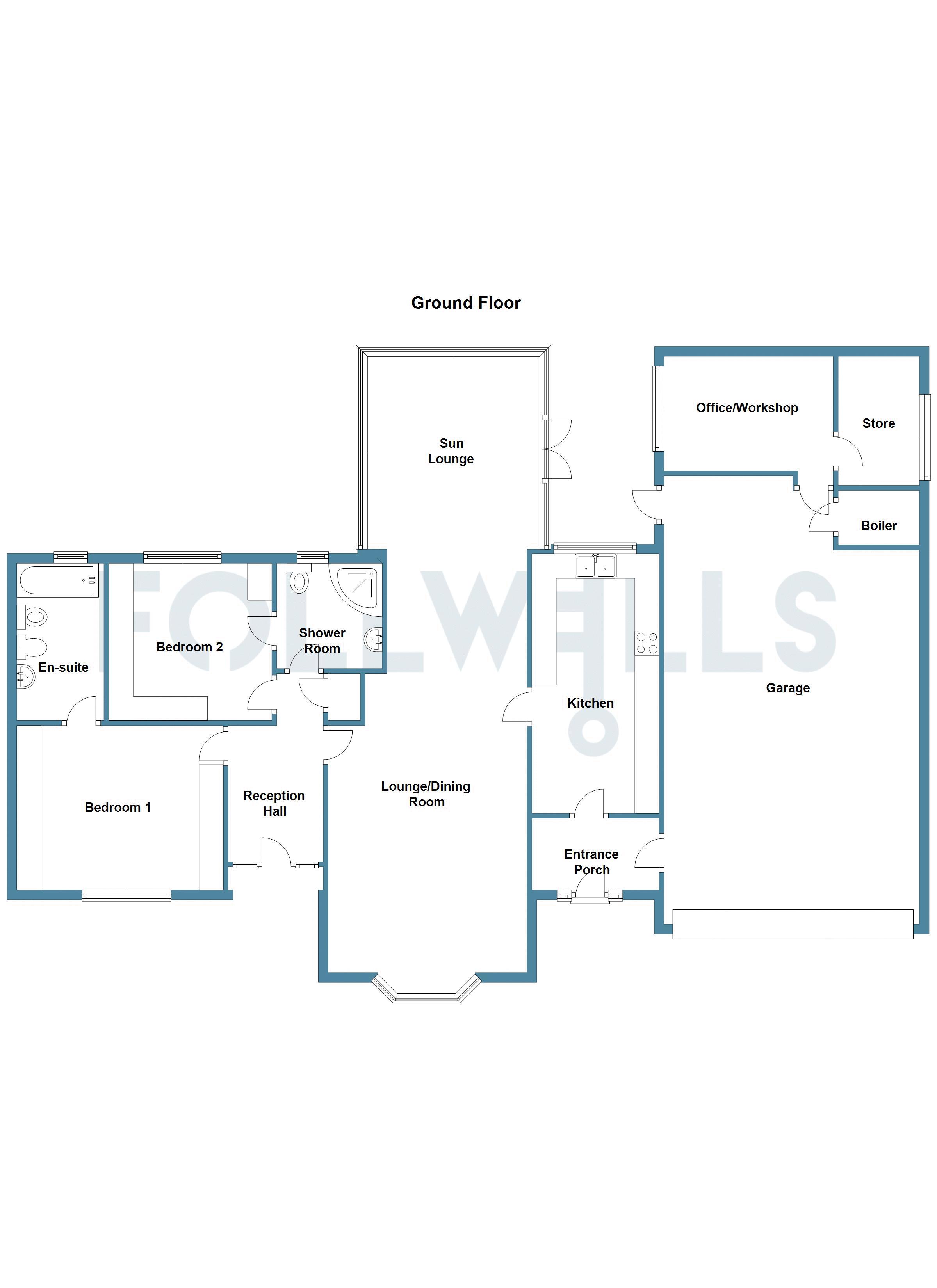 2 Bedrooms Detached bungalow for sale in Newcastle Road, Balterley, Crewe CW2