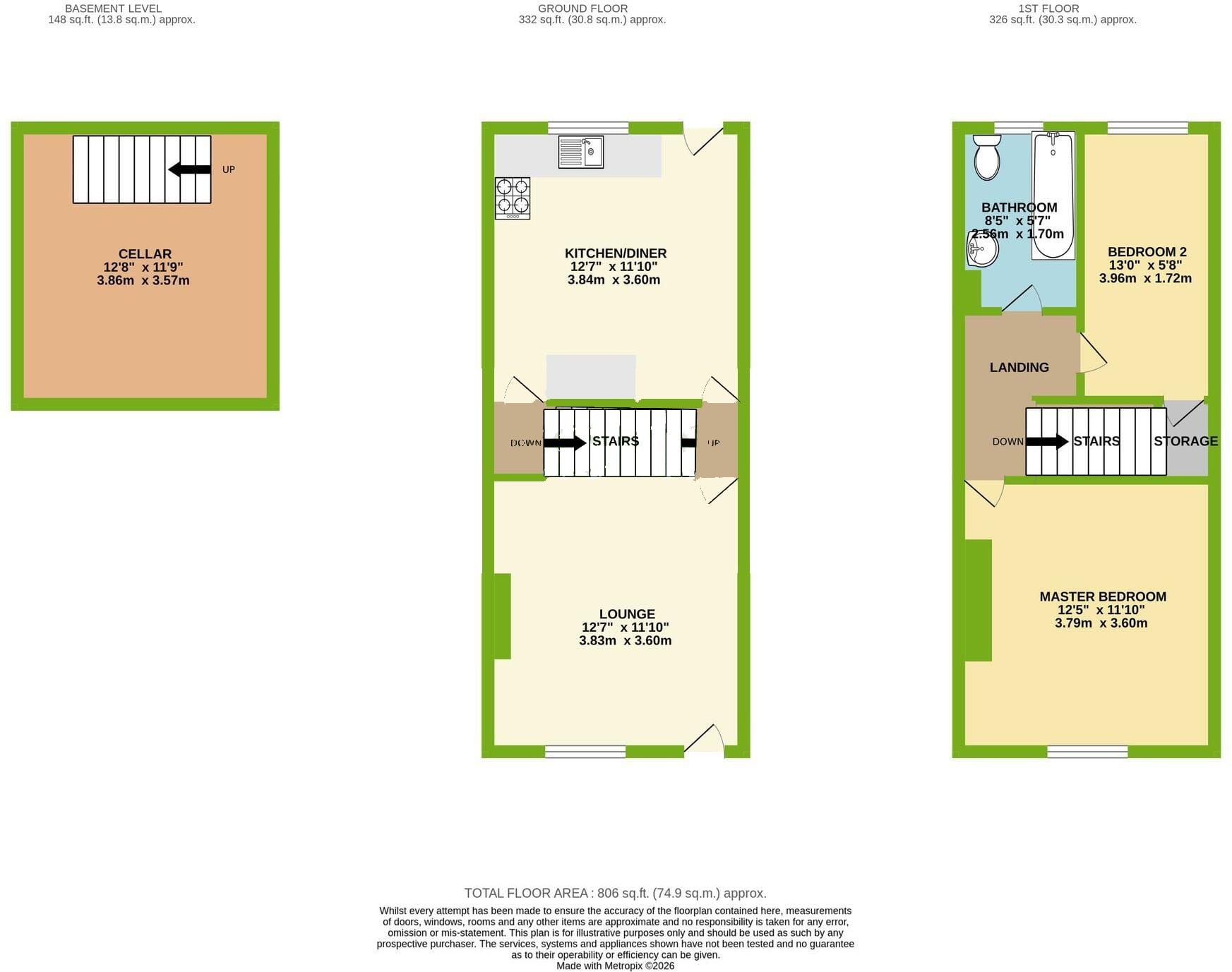 74 Albert Road, Mexborough floorplan