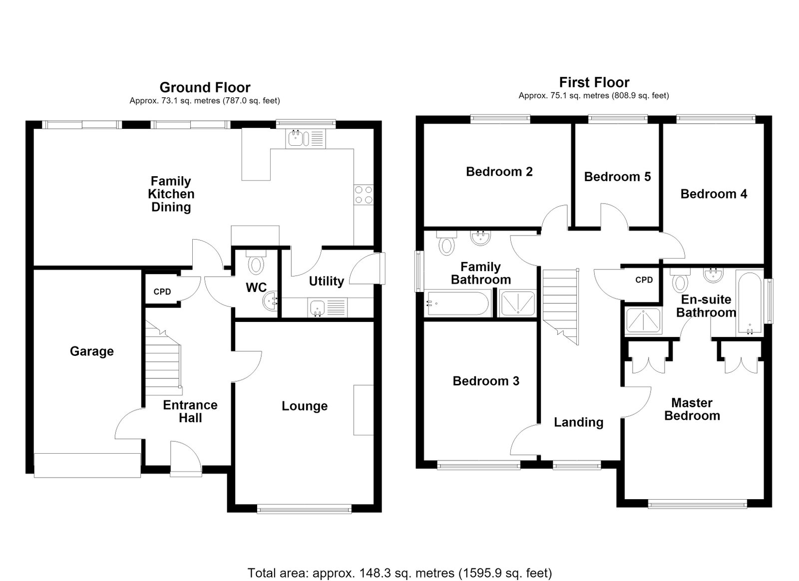 9, Elowen Place, Cramlington floorplan