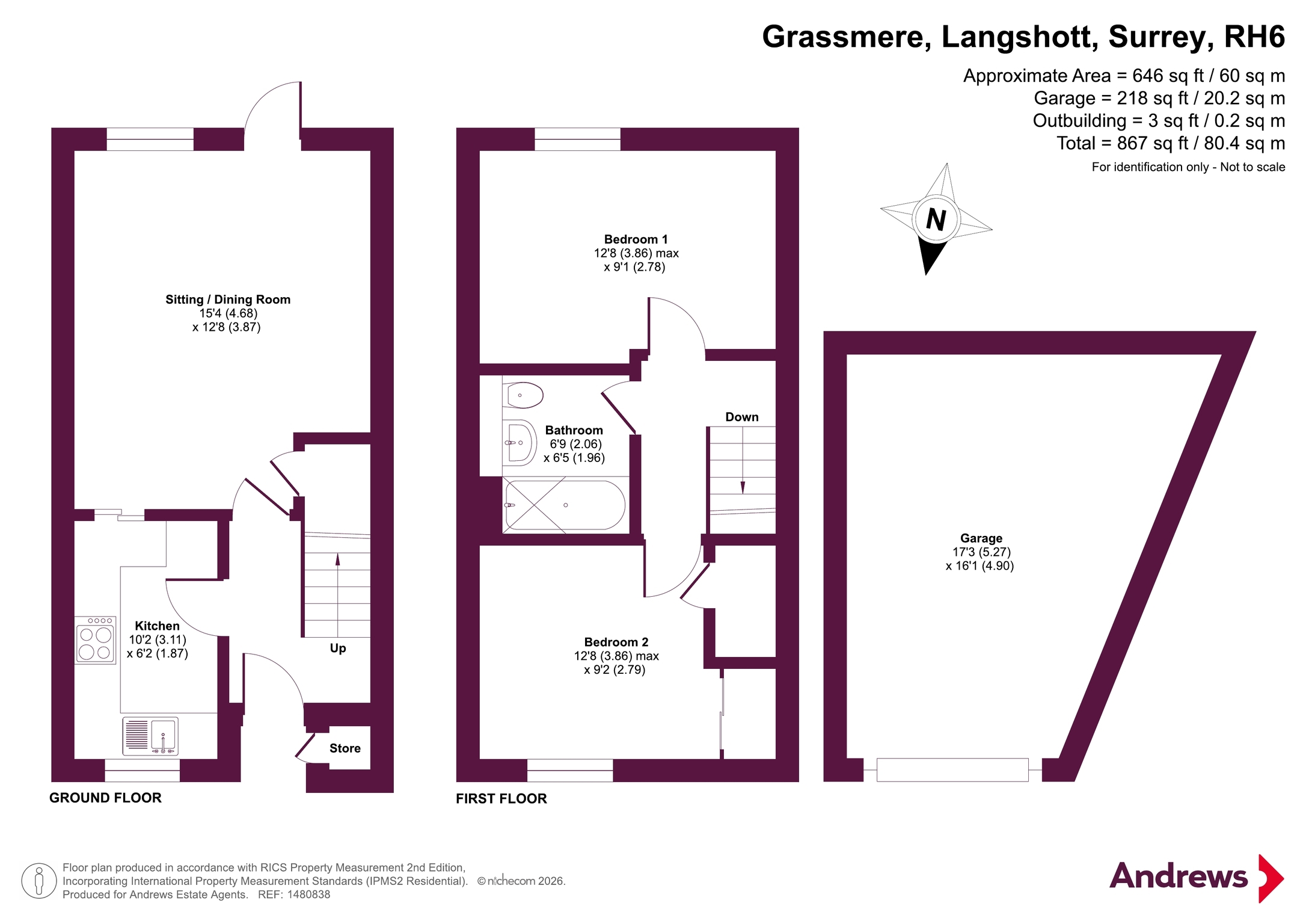 24, Grassmere, Surrey floorplan