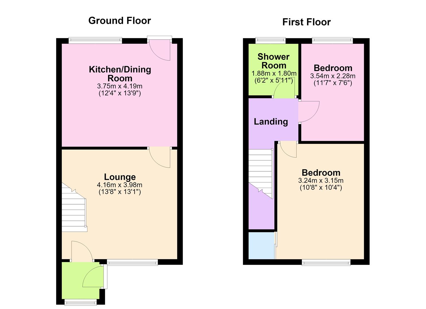 36, Walcote Close, Hinckley floorplan