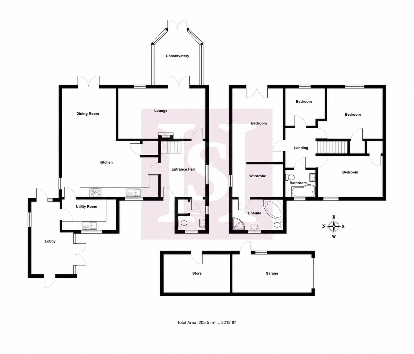 1, Newell Rise, Claydon, Ipswich, Suffolk, IP6  floorplan