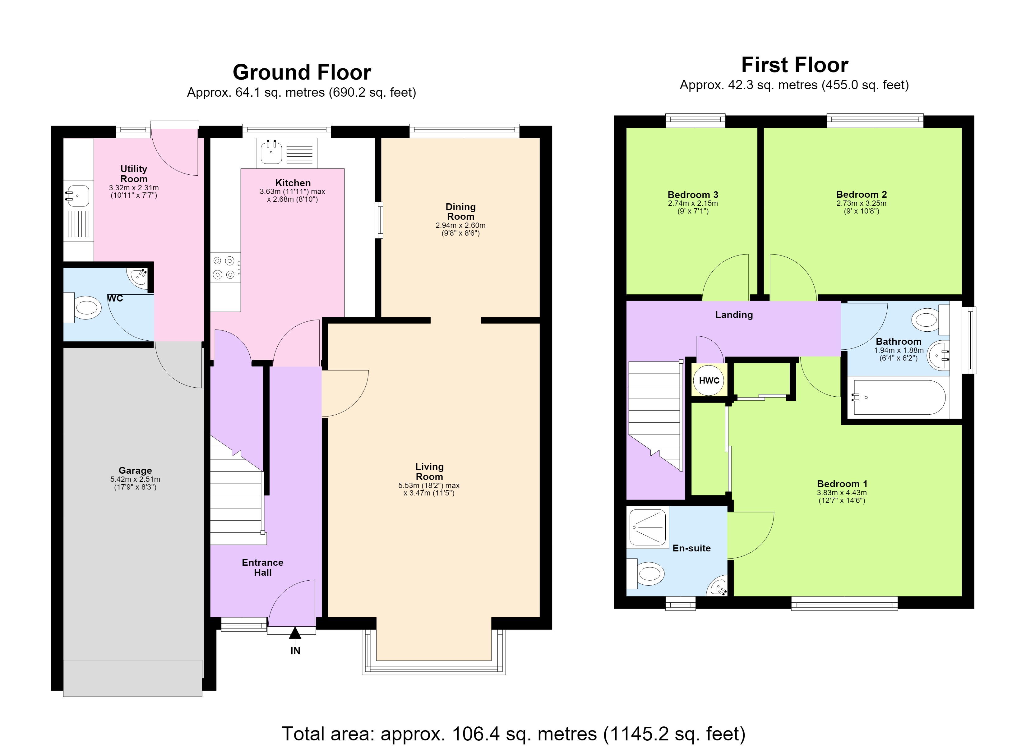 6, Speedwell Close, Hemel Hempstead floorplan