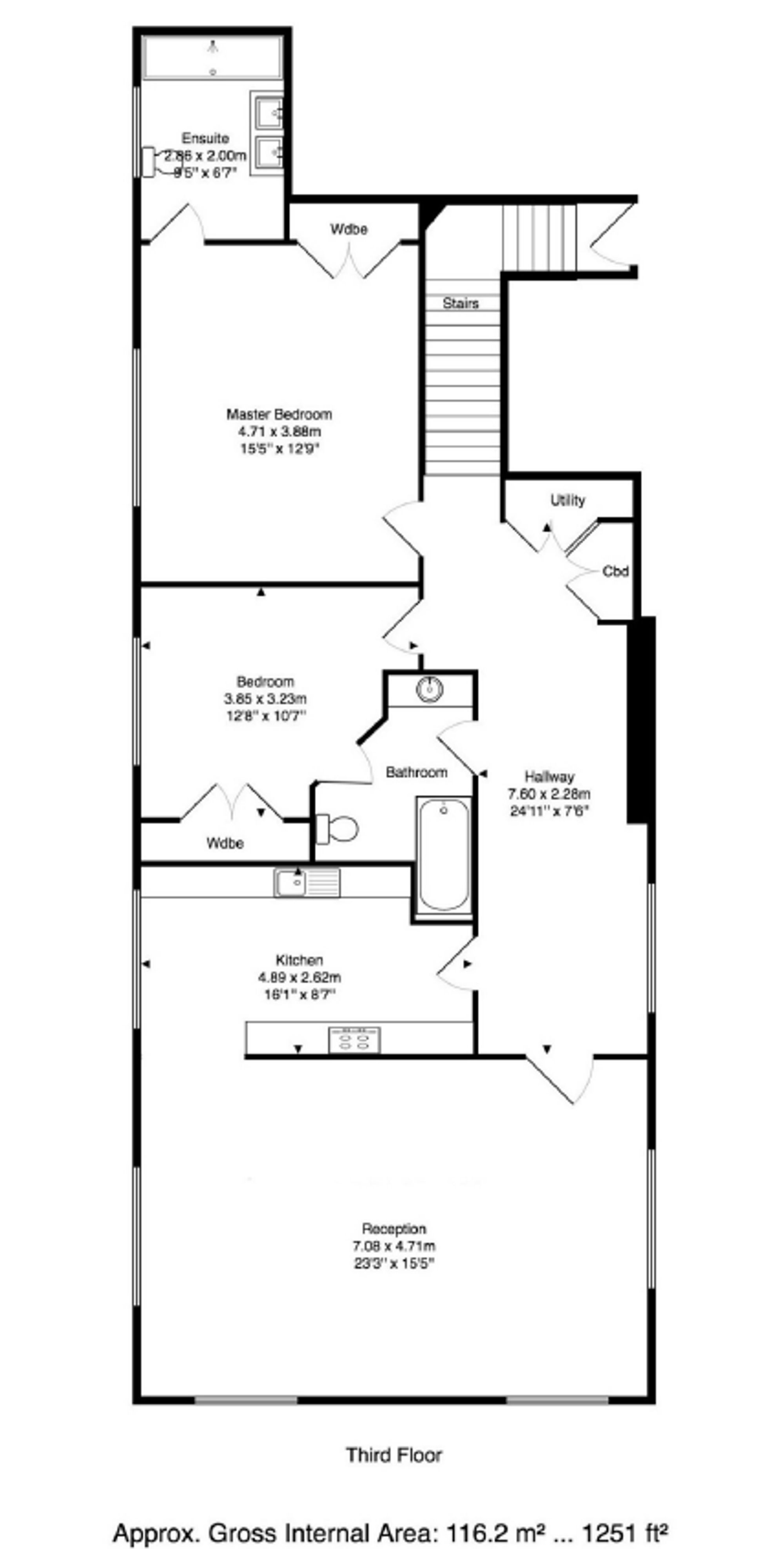 Flat 16, Ludgrove Hall 61-65 Games Road, Barnet floorplan