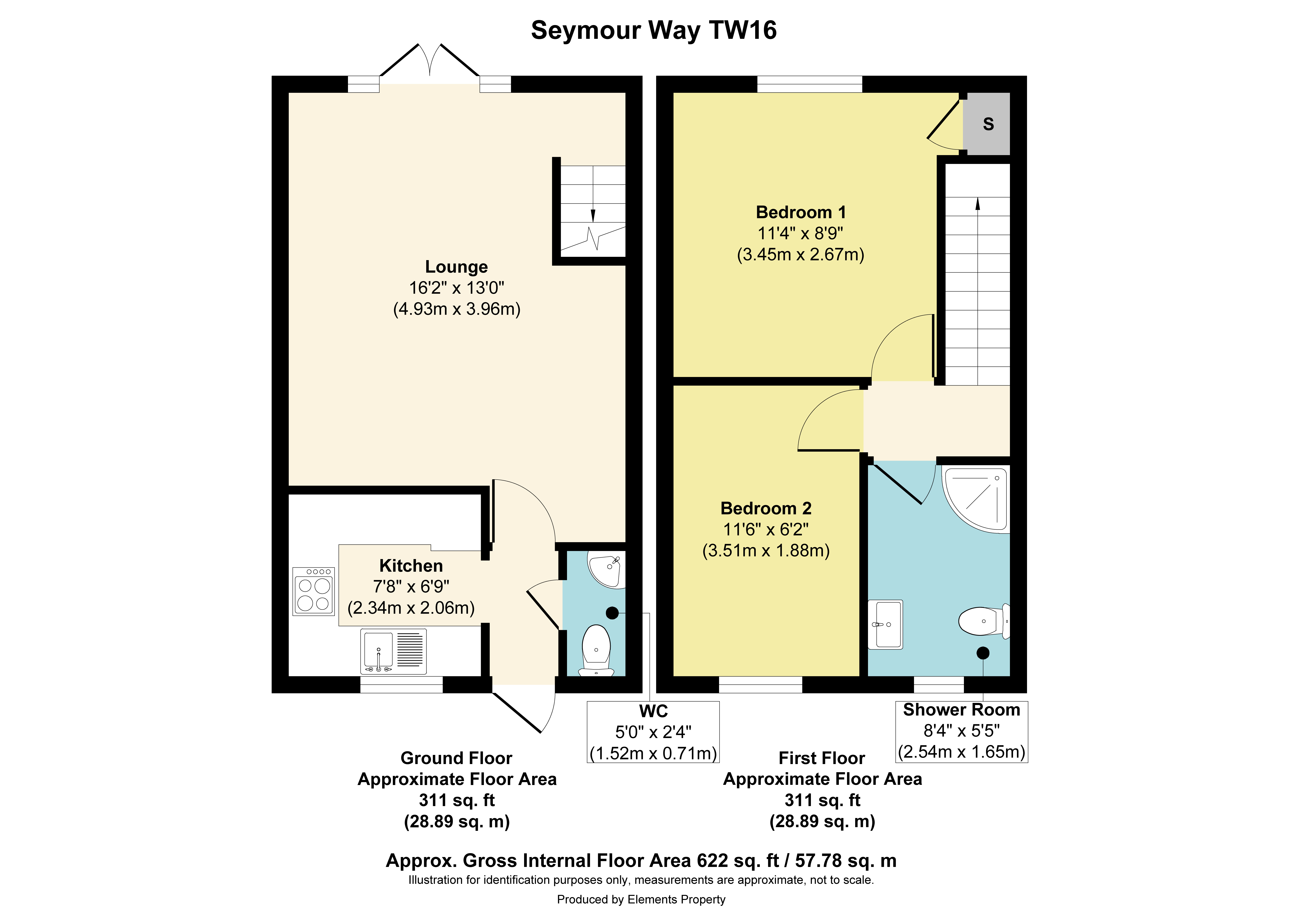 153, Seymour Way, Sunbury on Thames floorplan