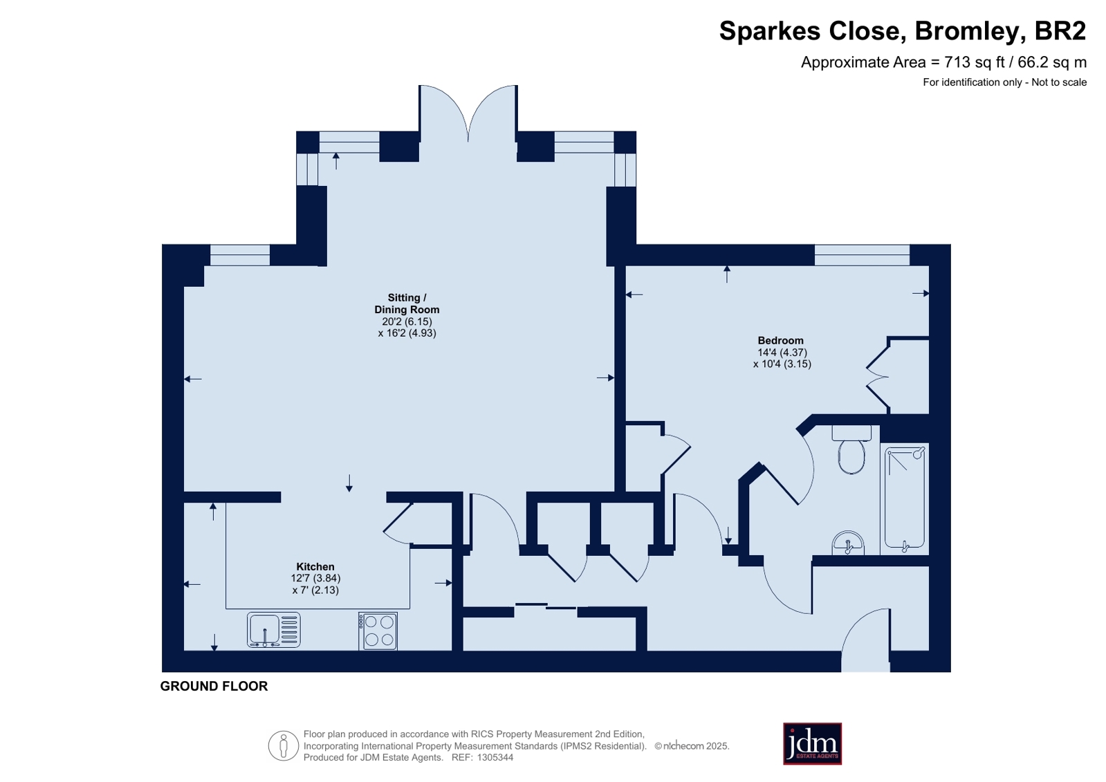 1 Exchange Apartments, 41, Sparkes Close, Bromley floorplan