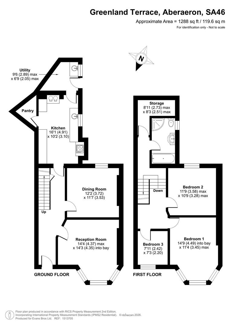 Tollwerdd (Westgate), 12, Greenland Terrace, Aberaeron floorplan