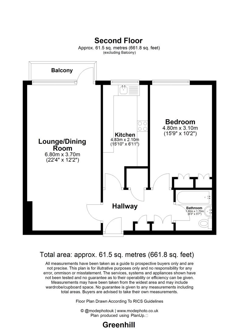 Flat 14, Greenhill, High Road, Buckhurst Hill floorplan