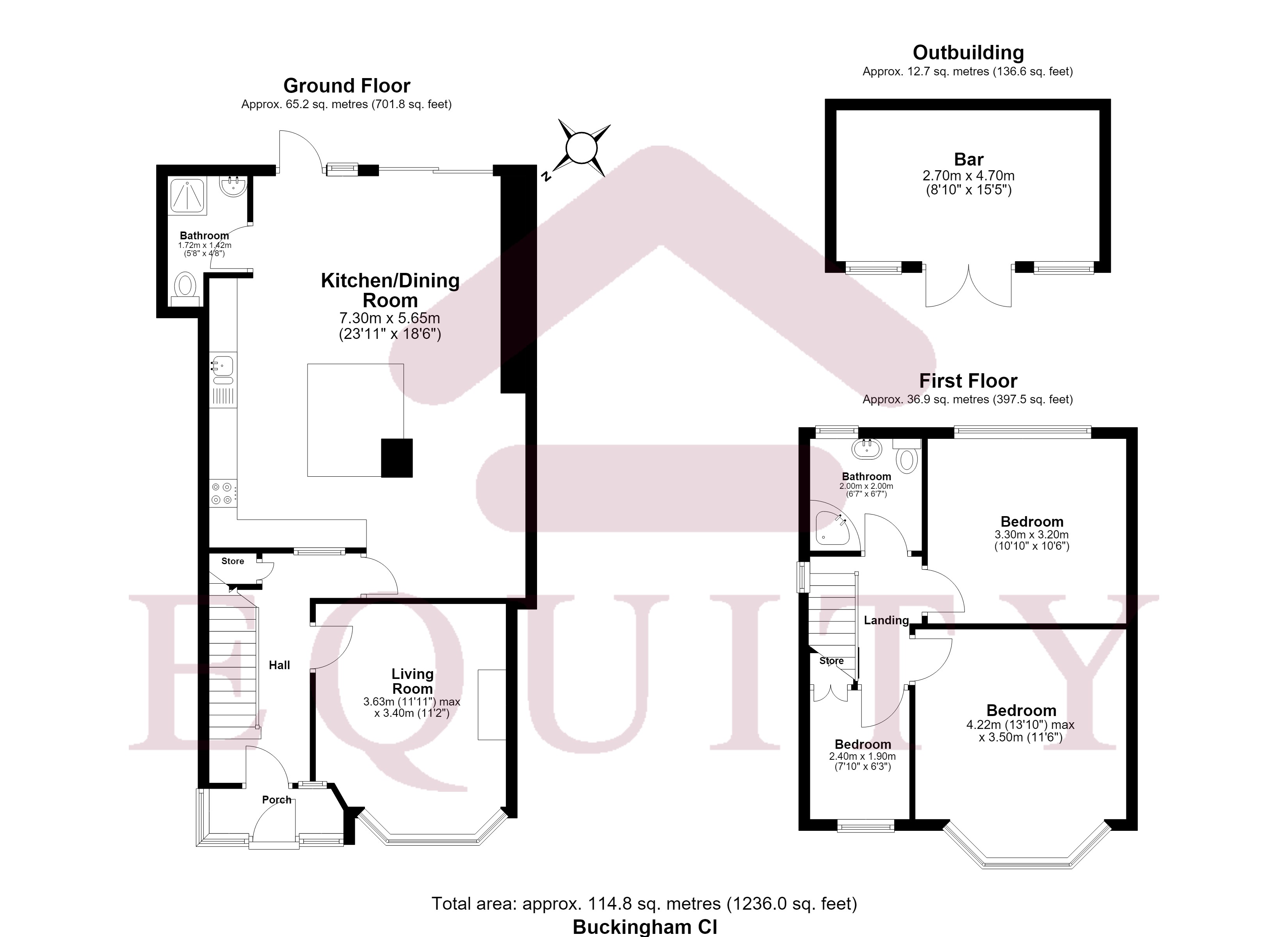 45, Buckingham Close, Enfield floorplan