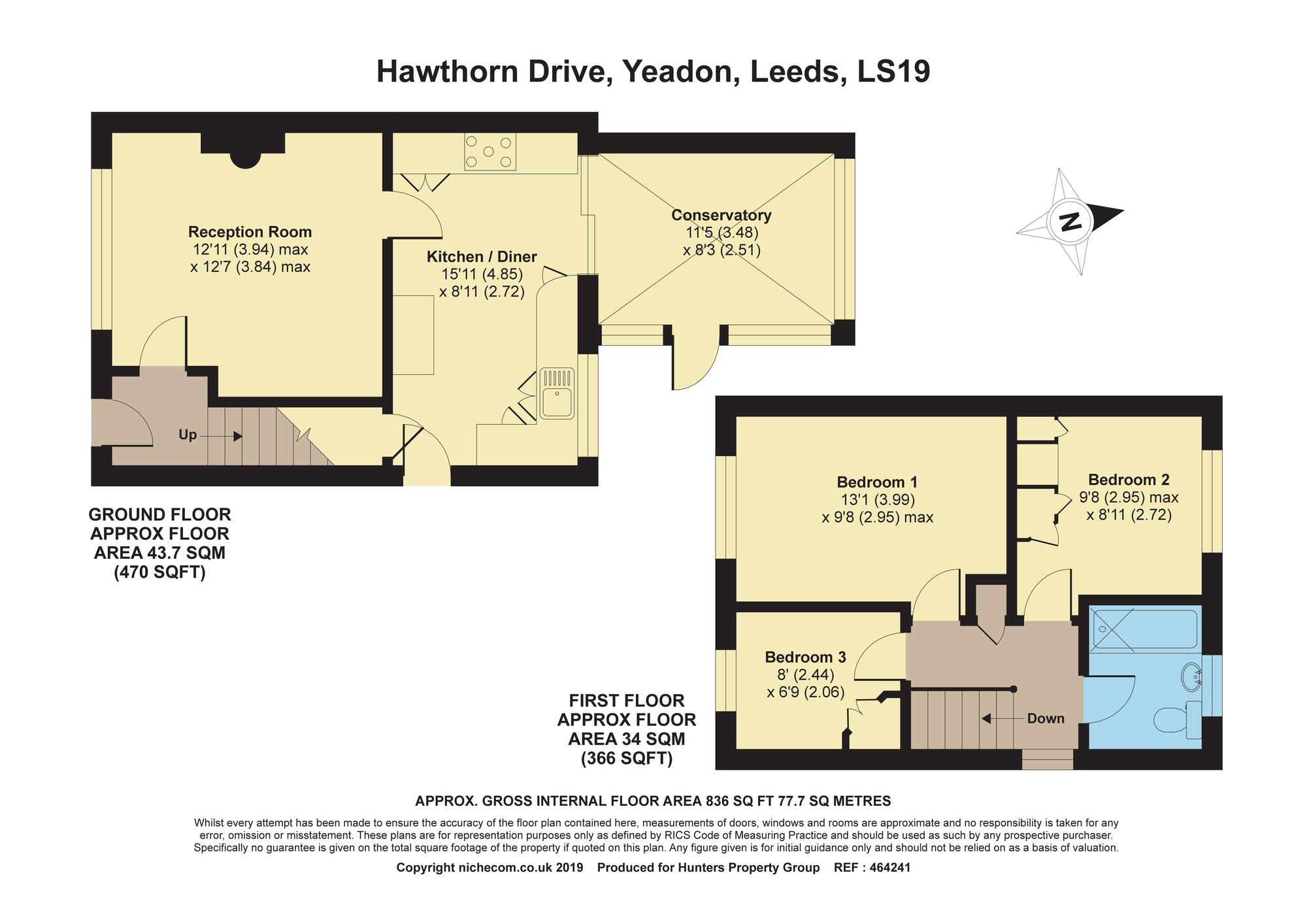 3 Bedrooms Semi-detached house for sale in Hawthorn Drive, Yeadon, Leeds LS19