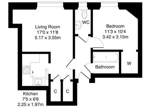 17/6,, Halmyre Street, Midlothian floorplan