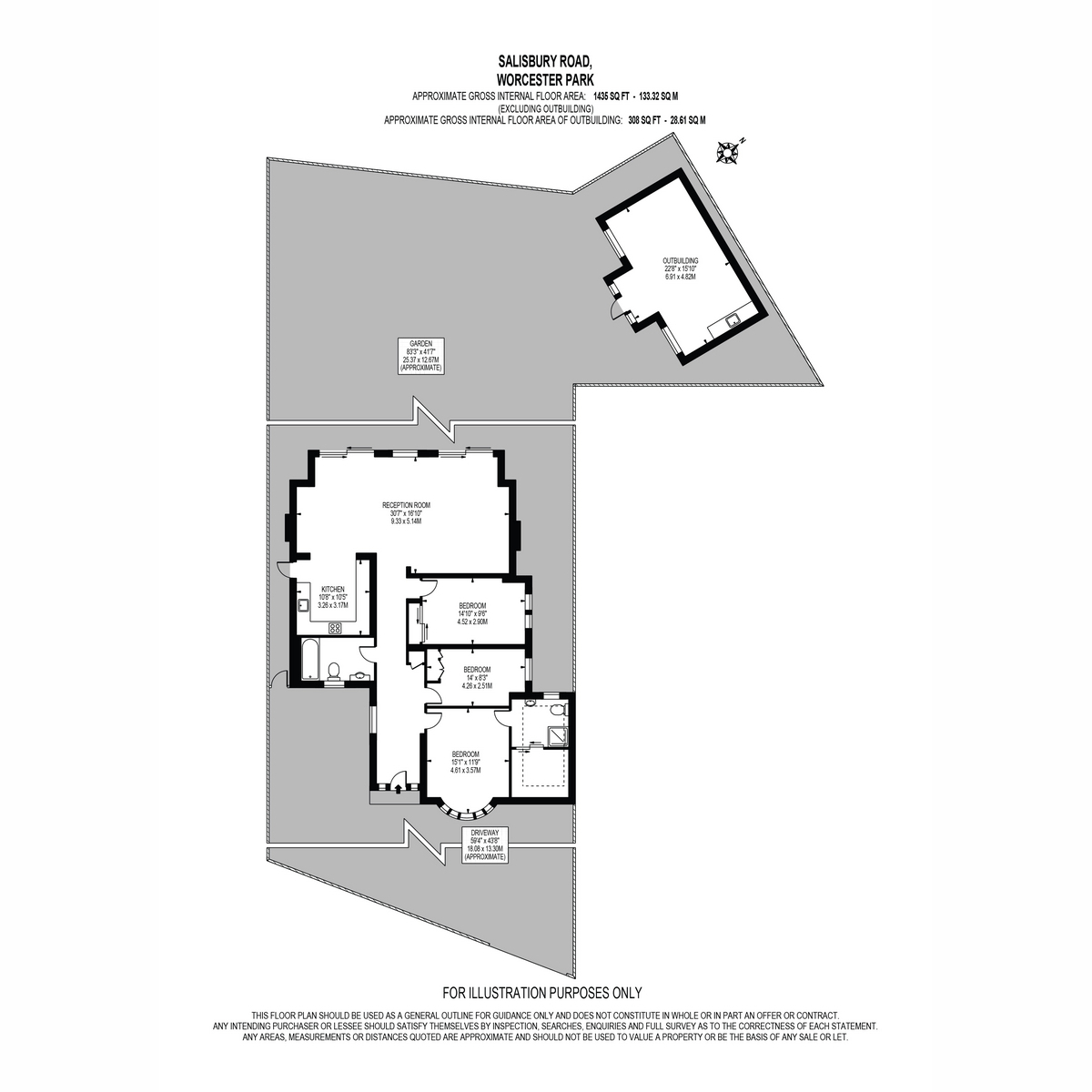 51, Salisbury Road, Worcester Park floorplan